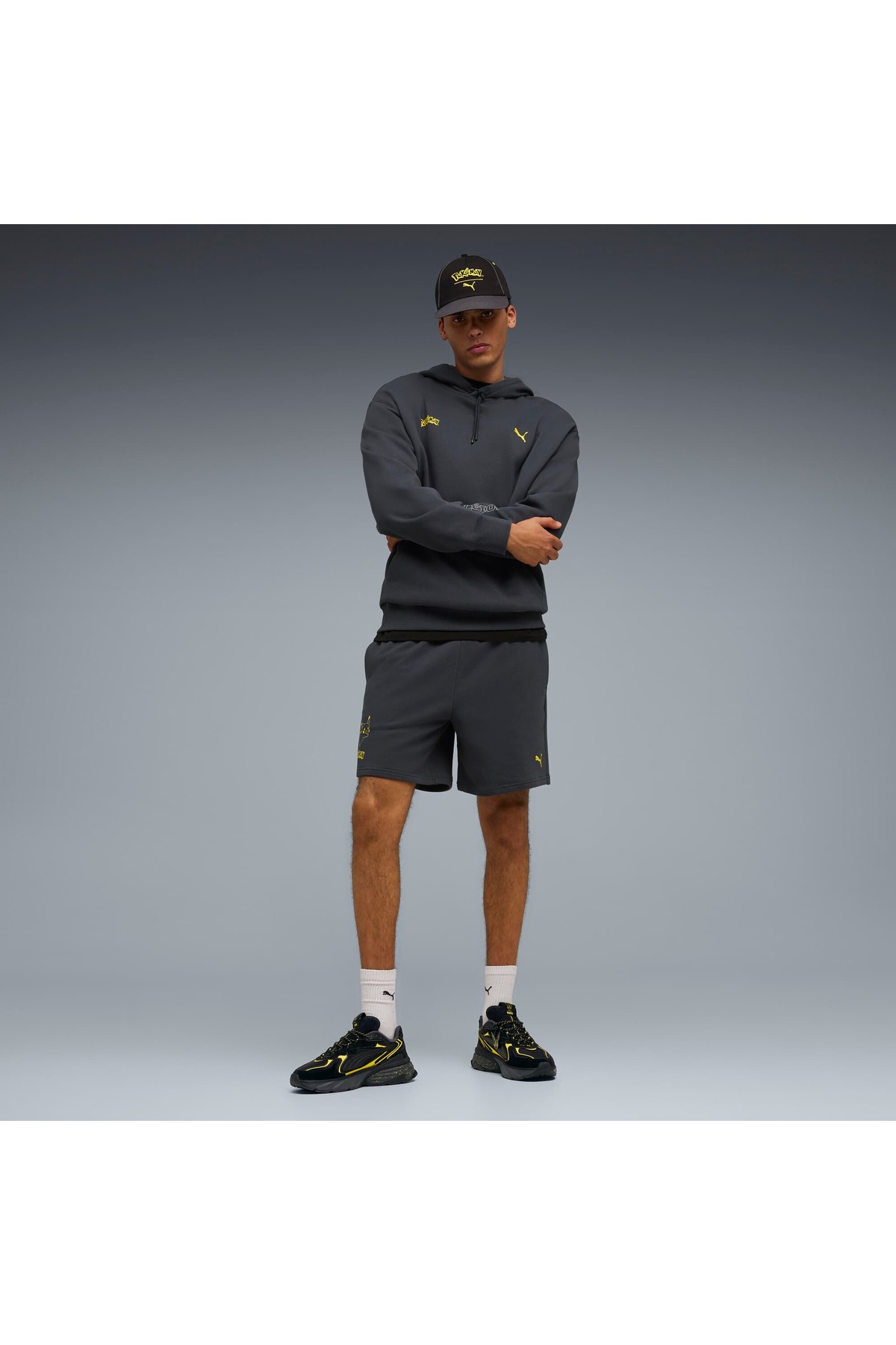 Puma x POKÉMON GRAPHIC Erkek Geniş Kesim Kapüşonlu SWEATSHIRT görsel 4