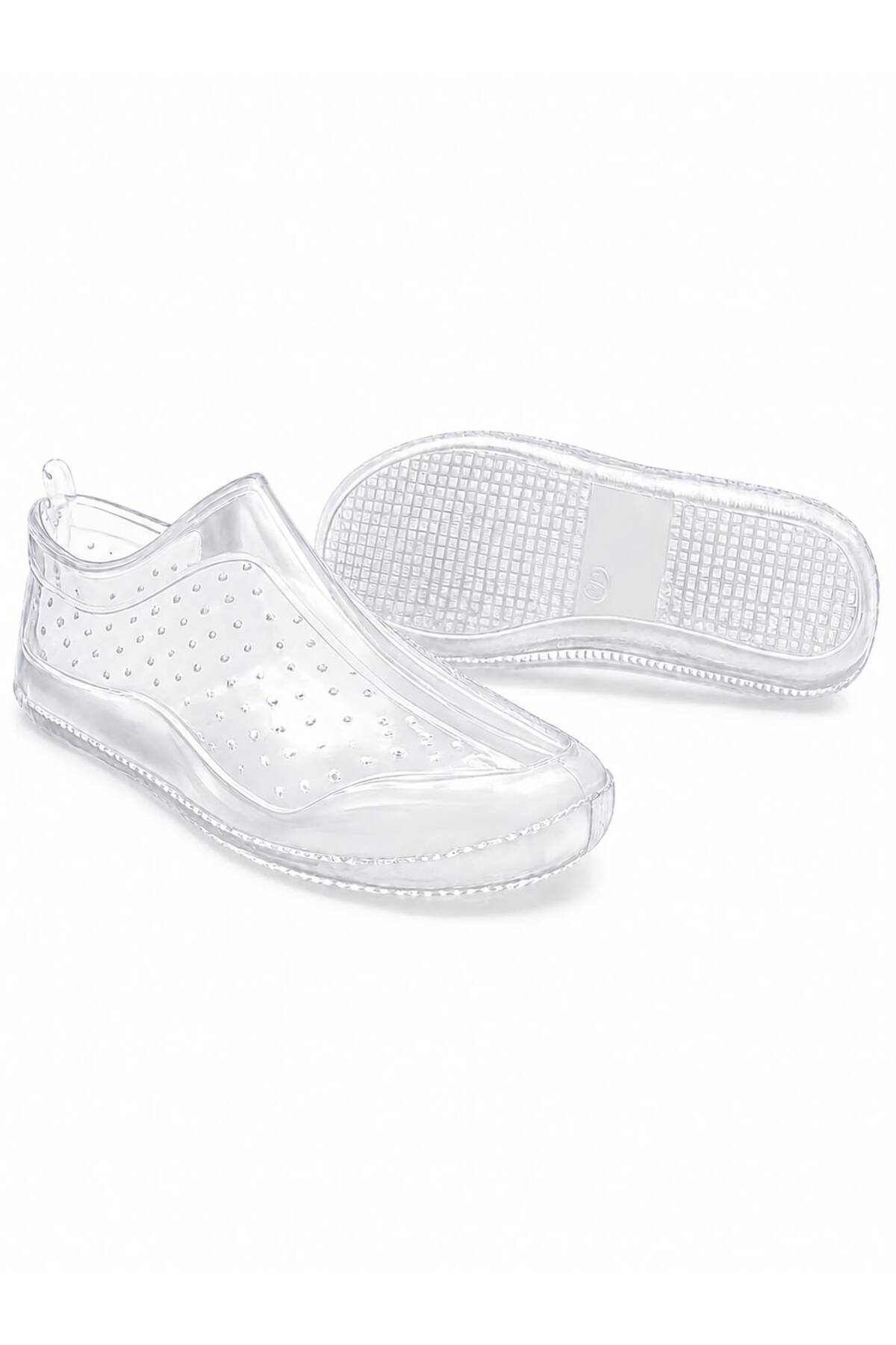 erfleks Unisex Şeffaf Esnek Deniz Ayakkabısı Kaymaz Taban Plaj Havuz Rafting Aqua Shoes görsel 4