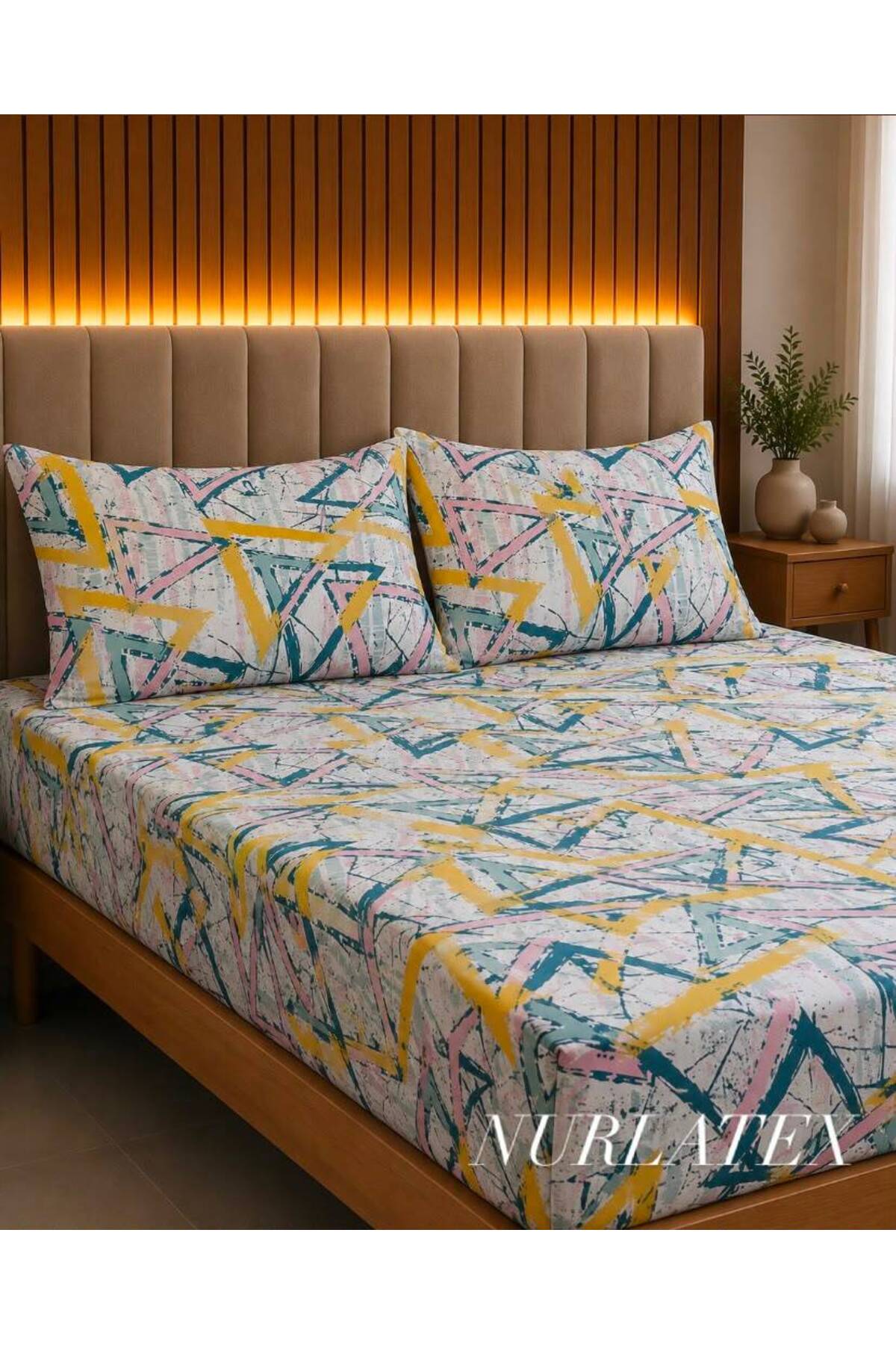 Oversized Elastic Bed Sheet Set - 180 x 200 - Double