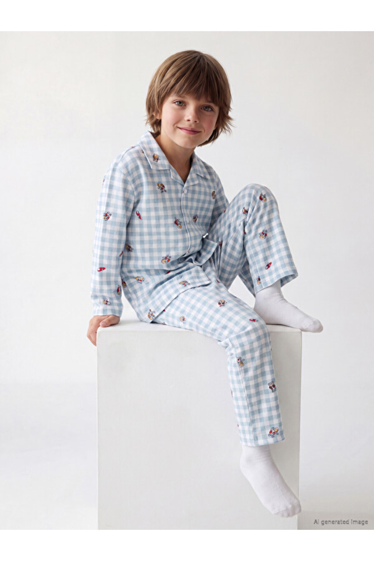 LC Waikiki I Shirt Roba Collar Boys' Pajama Set from Freezen Store