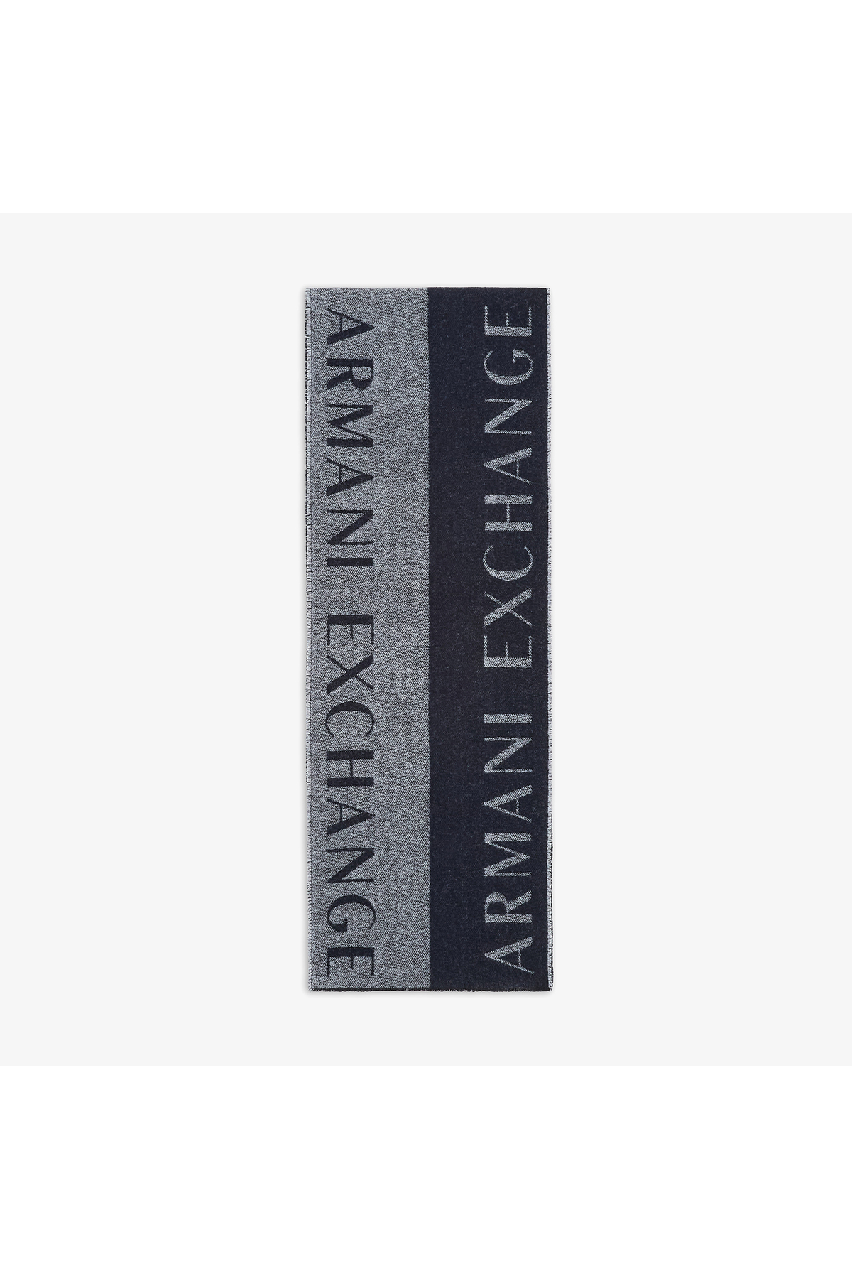 شال گردن مردانه ترکیبی سرمه‌ای/خاکستری پشمی آرمانی اکسچنج روسری Armani Exchange