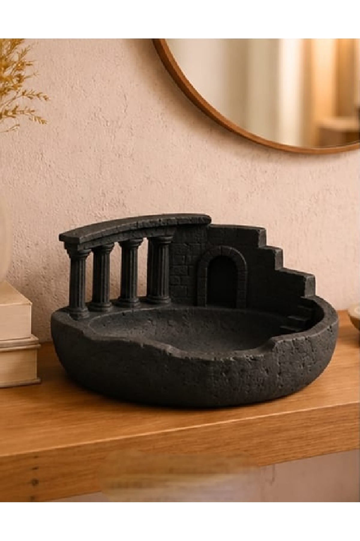 Decorative Bowl Potted Handmade Custom Design Bowl 20 Cm Designed With Ancient Architecture