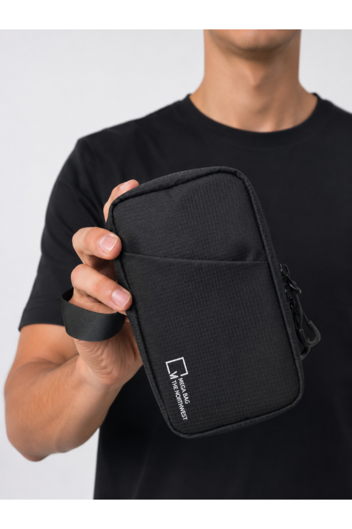 Baginn Erkek El Çantası Paraşüt Kumaş Suya Dayanıklı Portföy Stil El Çantası Traş Kozmetik Çantası 23*14Cm görsel 6