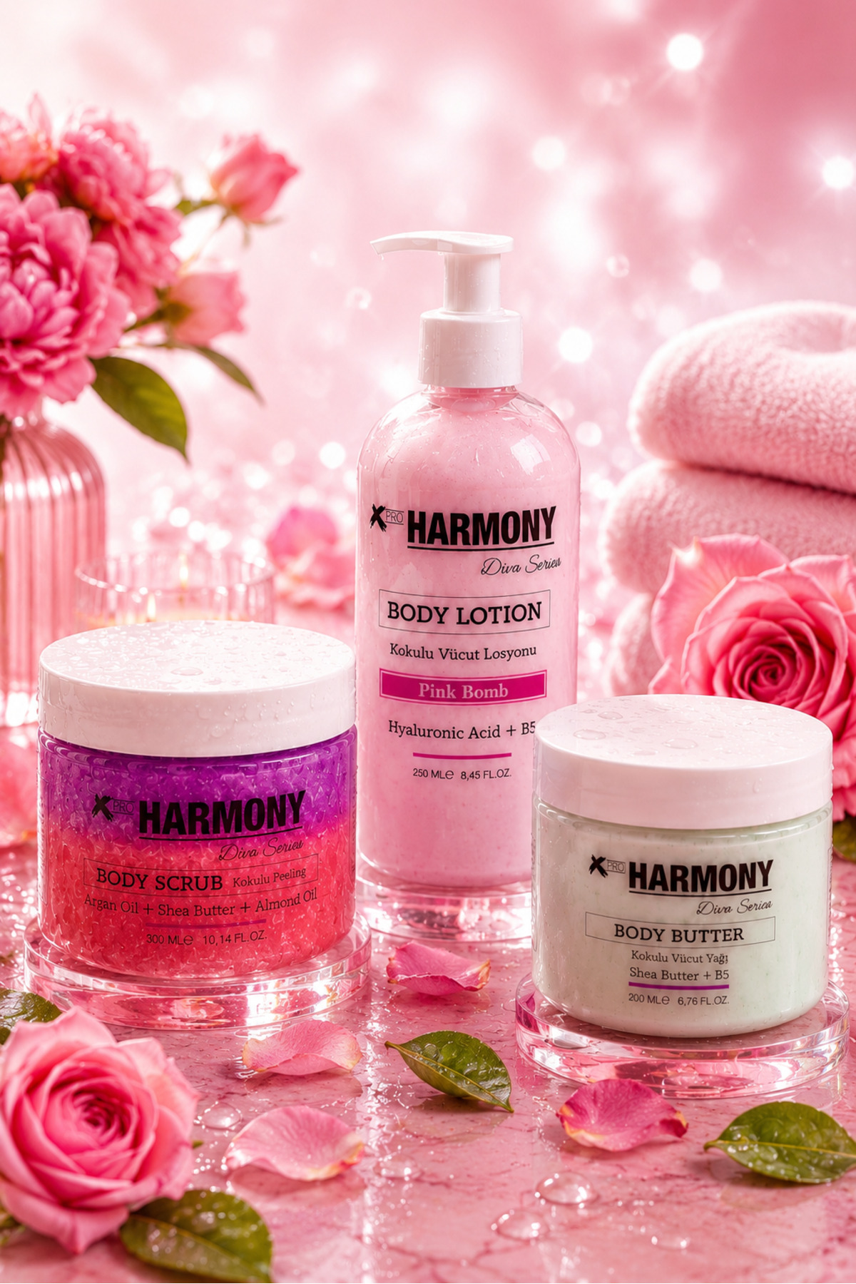 Pink Bomb Ritüeli 3’lü Vücut Bakım Seti 750 ml | Body Scrub + Body Lotion + Body Butter — PH-VRS-PBK-750 — تصویر 6 از 6