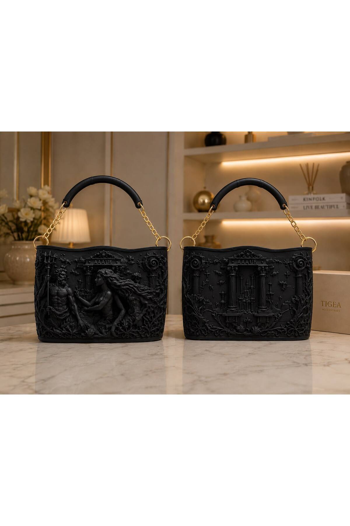 tigea accessories ATLANTİS MİTOLOJİK 3D MİSTİK KADIN EL ÇANTASI