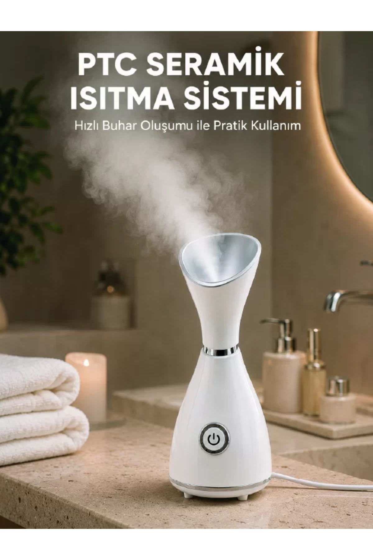 Nano İyonik Cilt Bakım Buhar Makinesi PTC Isıtma Sistemli