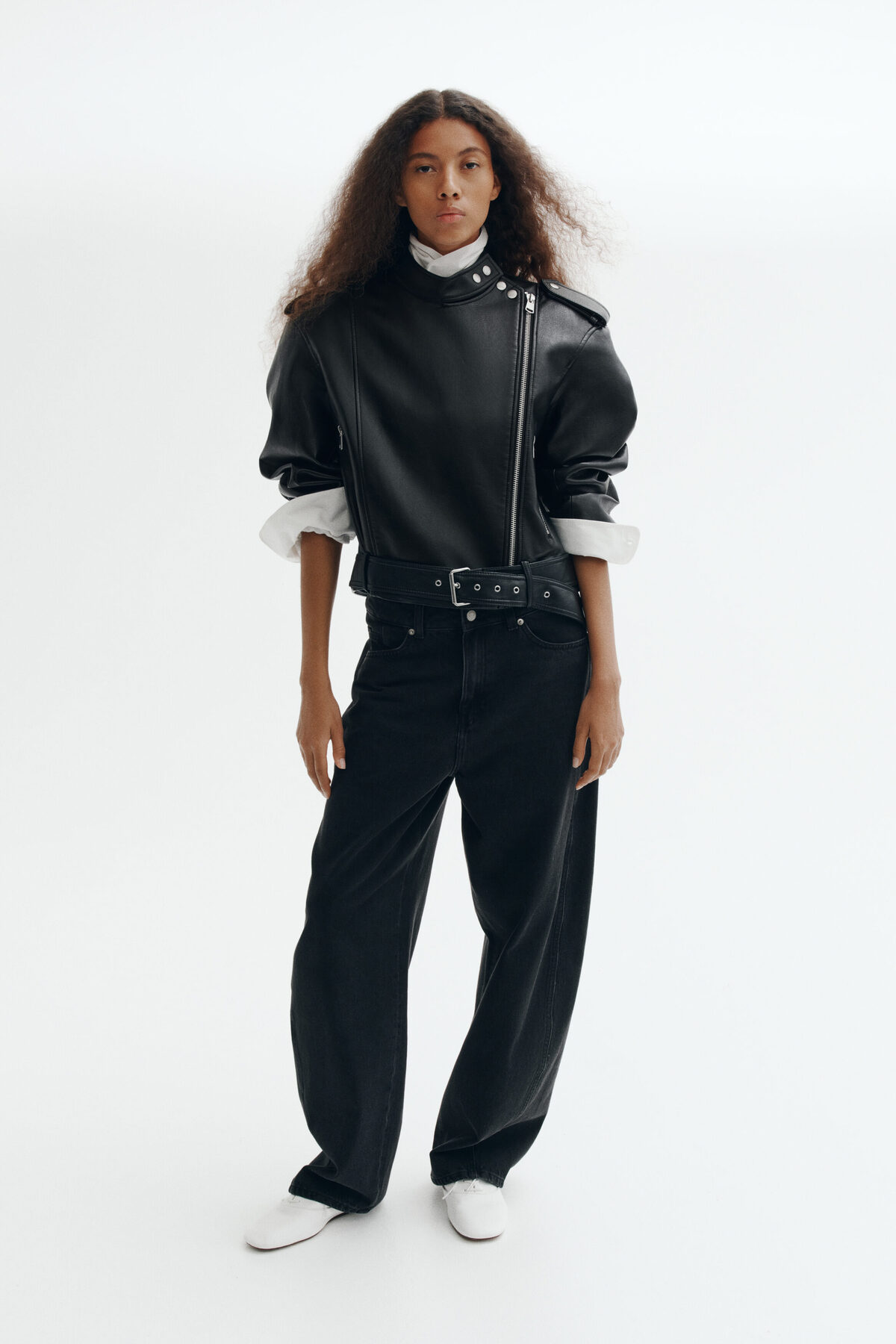 H&M Kaplamalı Motosikletçi Ceketi görsel 2