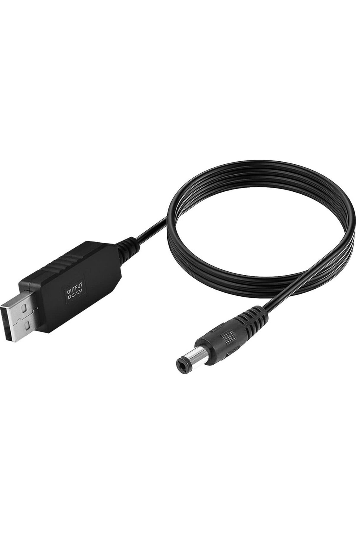 1 Metre 5.5x2.5mm USB To Dc Smart Step-Up Kablo 1mt USB Dc Dönüştürme Kablosu 5V 12V Voltaj Yükseltme Çevirici Dönüştürücü Kablosu