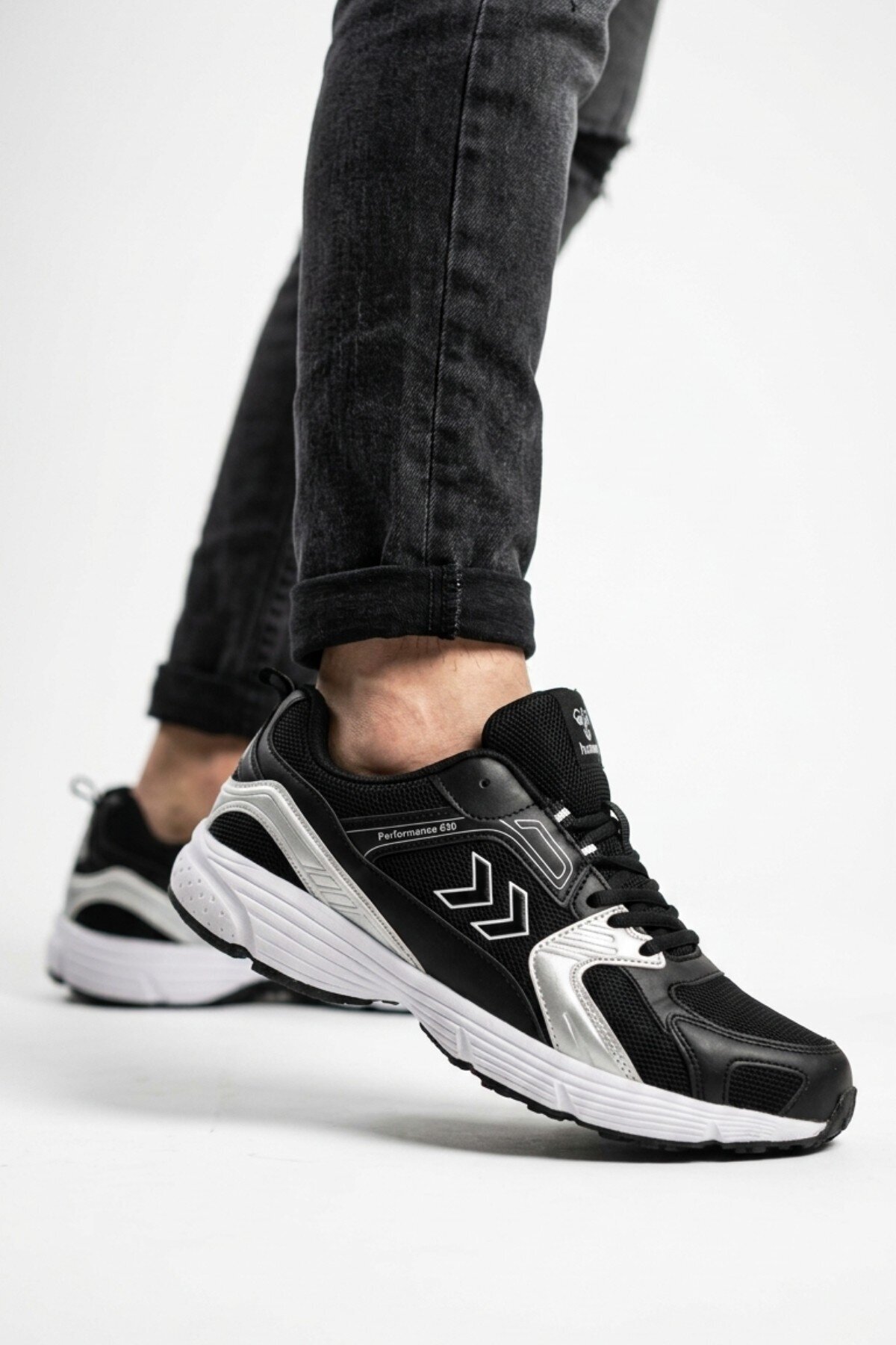 hummel Siyah Nefes Alabilen File Detaylı Hafif Taban Erkek Yürüyüş ve Spor Ayakkabı Sneaker Hml 930 görsel 3