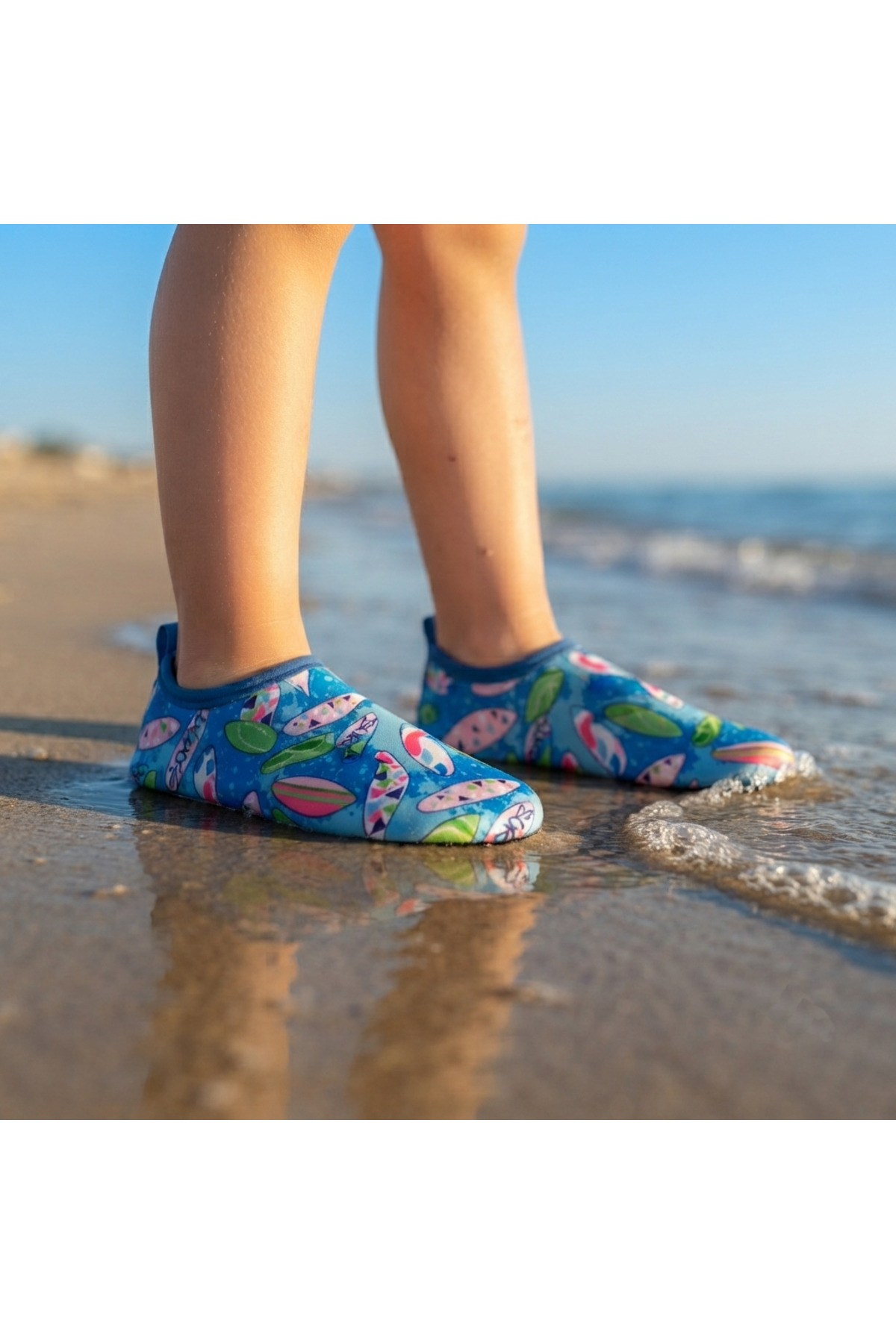 LAL's Genç Deniz ve Havuz Ayakkabısı Kaydırmaz Aqua Shoes Hızlı Kuruyan Plaj Su Ayakkabısı Desenli görsel 2