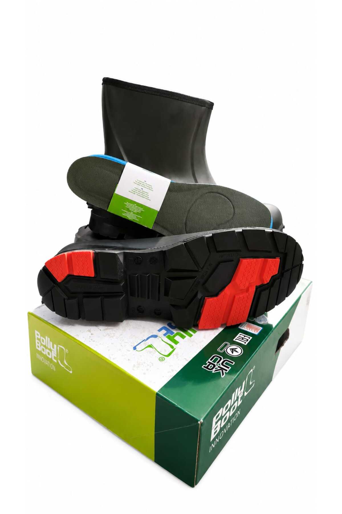 Nihomall20 Boots O4 Kısa 19 Cm %100 Su Geçirmez Burun Korumasız Ortopedik Tabanlıklı Poliüretan Çizme görsel 3