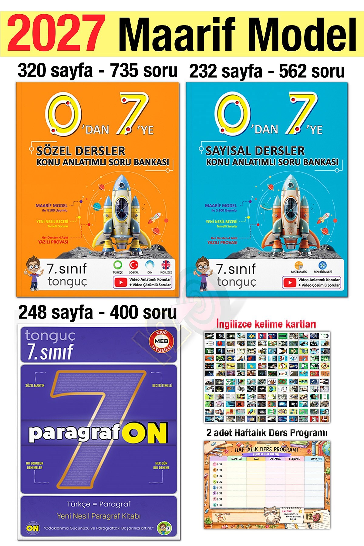 Tonguç Yayınları 7. Sınıf 2027 0'dan 7'ye Konu Anlatımlı Soru