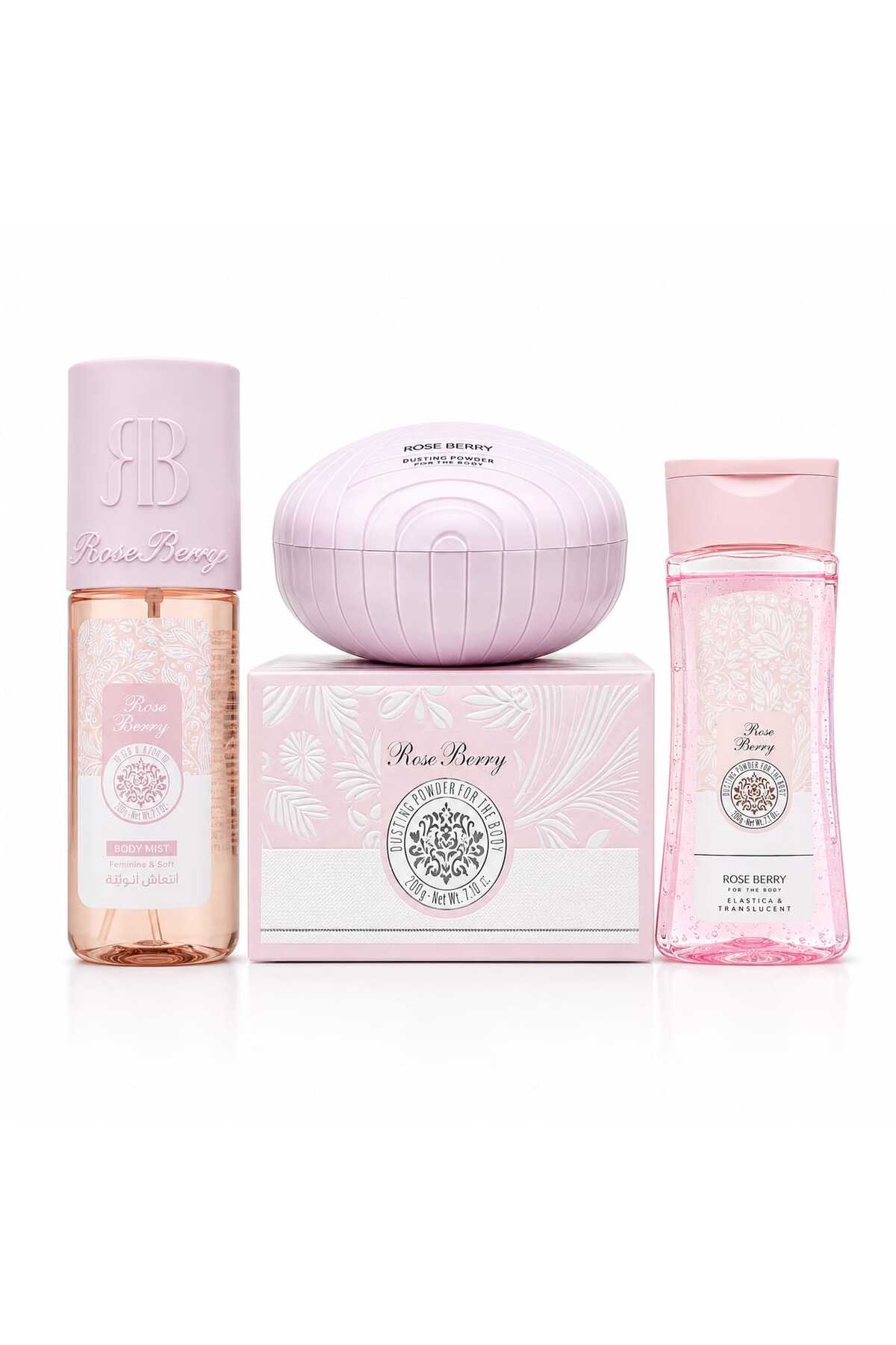 Rose Berry مجموعة العناية والتعطير للجسم – 3 قطع