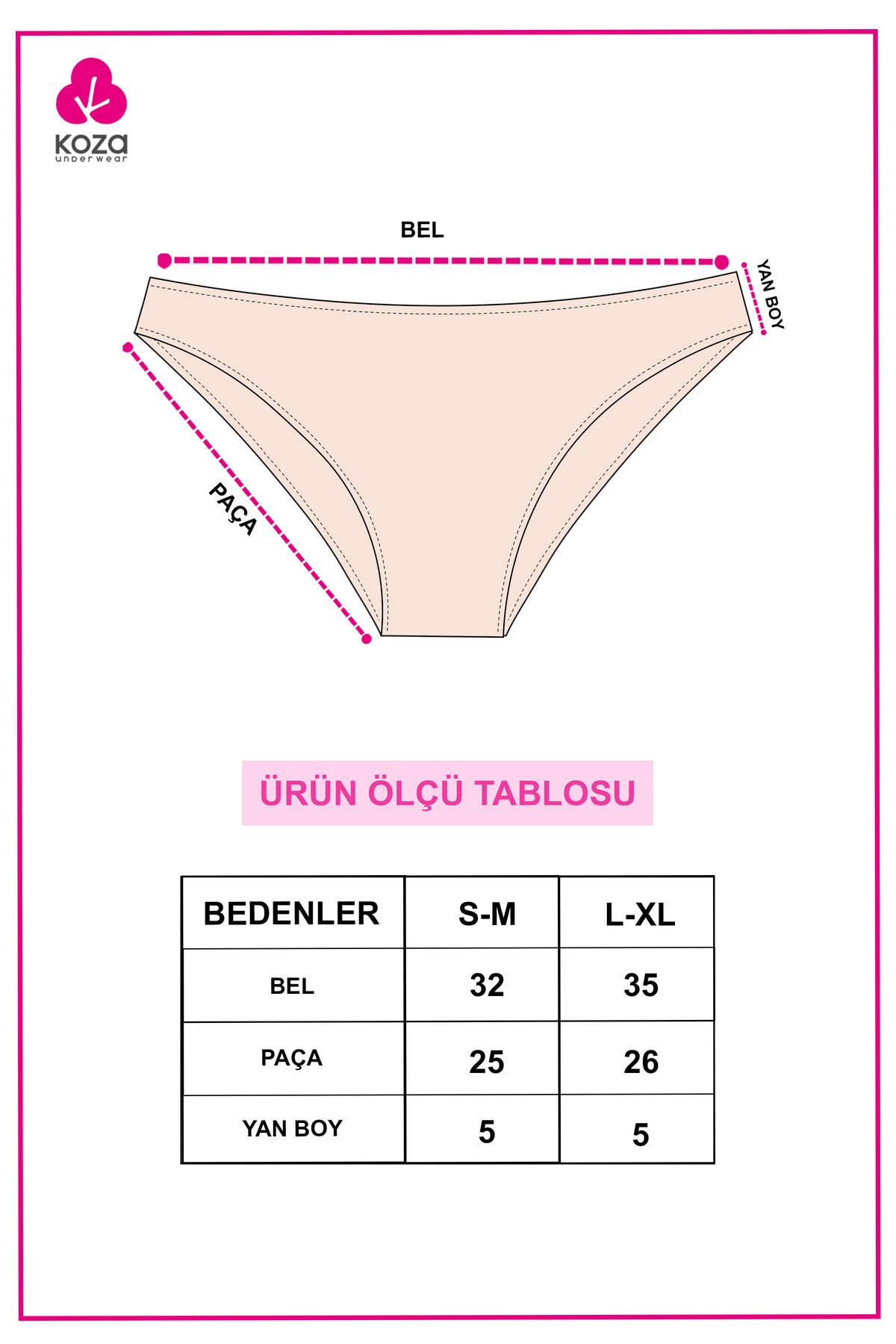 koza iç giyim Kadın 7'li Desenli Pamuklu Likralı Külot görsel 3