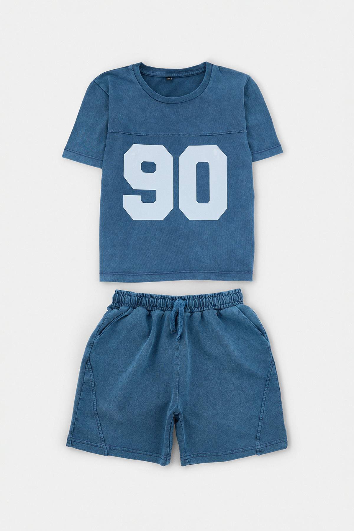 Trendyolmilla Kids Lacivert Slogan Örme Alt - Üst Takım TKDSS26AU00047