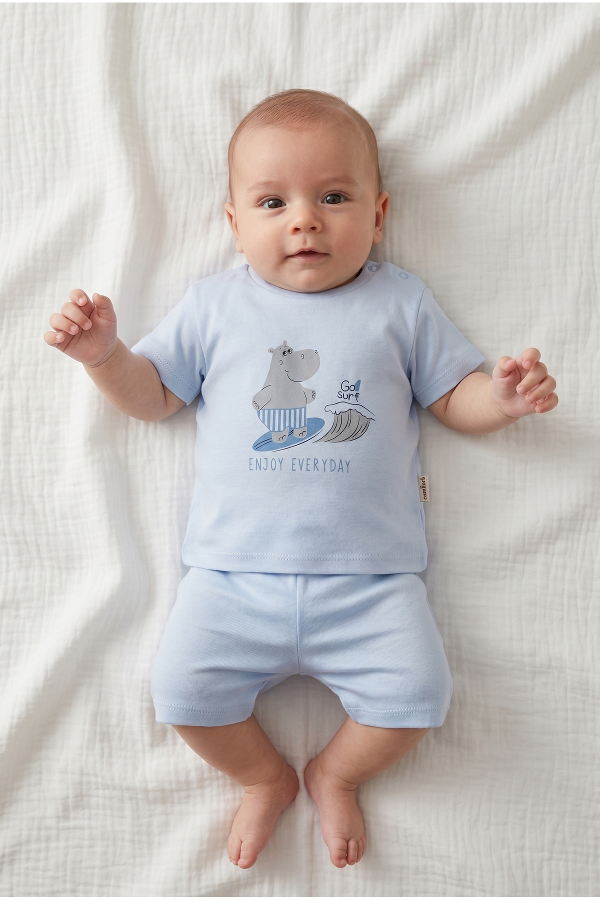 100% Cotton 2pcs Shorts and T-Shirt Baby Set