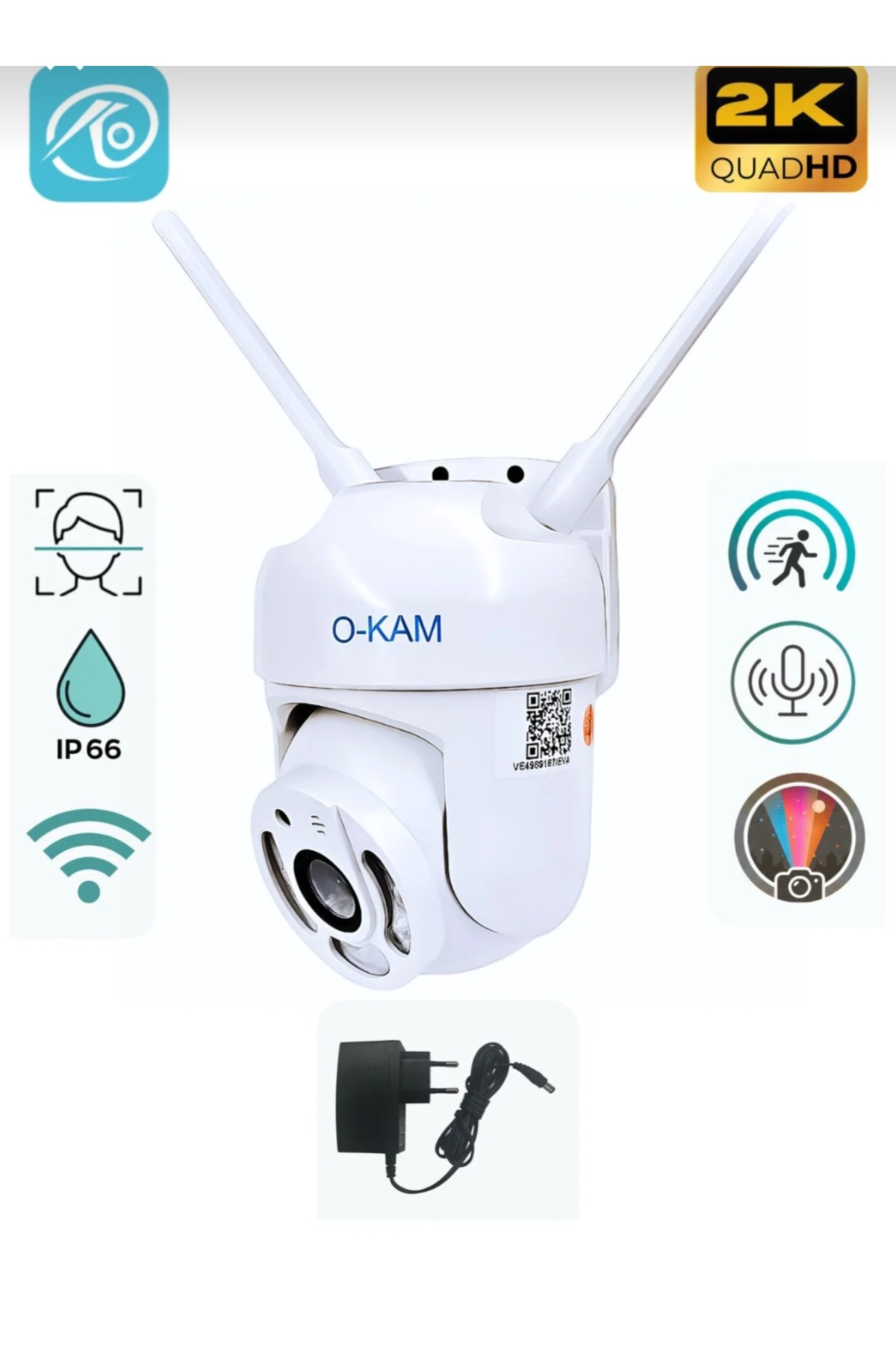 r-market 3mp wifi Akıllı Güvenlik Kamerası Gece Renkli 355° döner Karşılıklı konuşma dış ve iç mekan kamerası