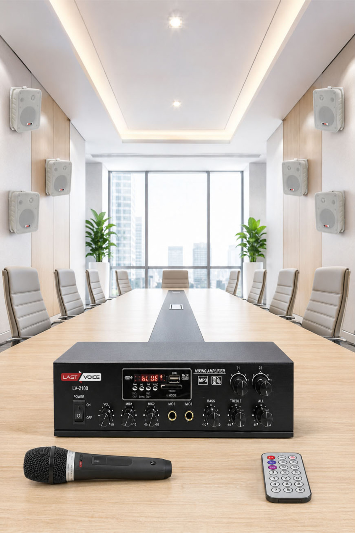 Lastvoice Soft Paket-4 Hoparlör Anfi Mikrofon Mağaza Ses Sistemi
