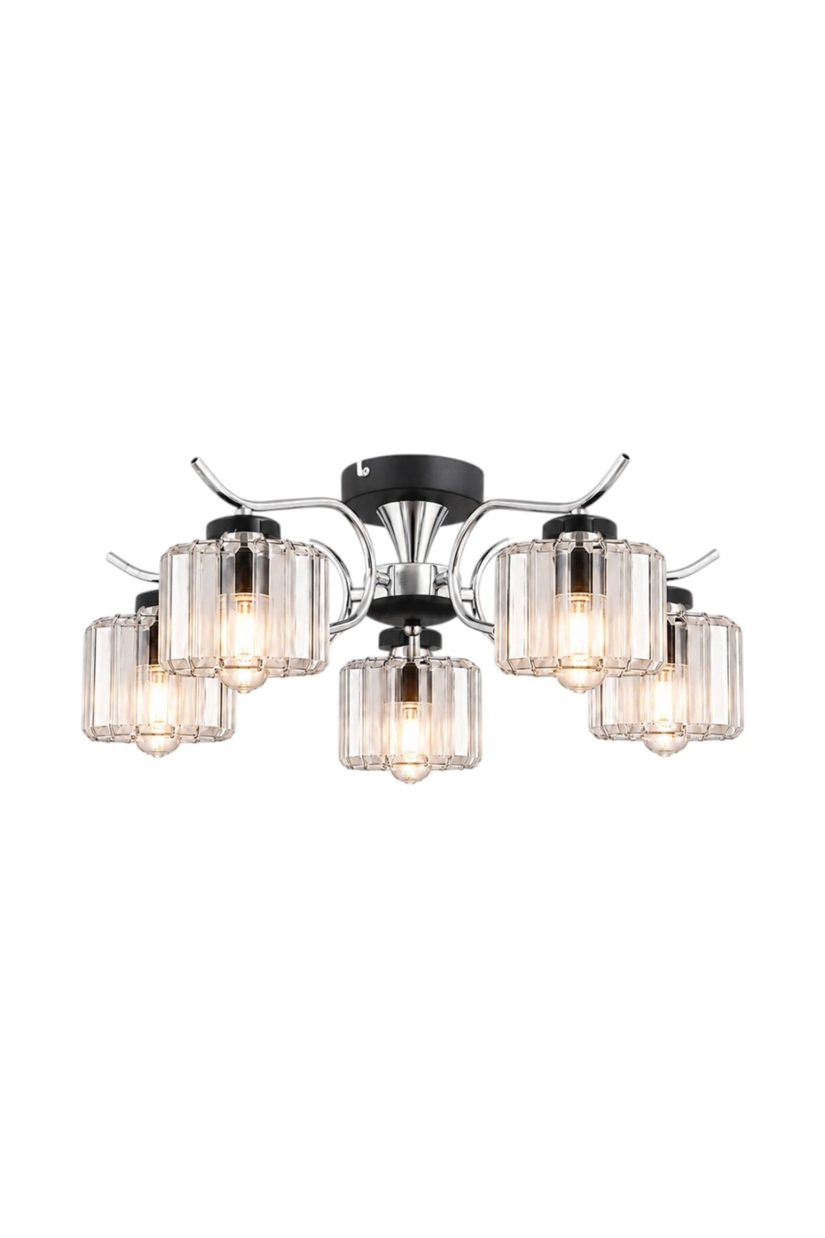 ESMA 5-Piece Crystal Stone Living Room Kitchen Bedroom Chandelier