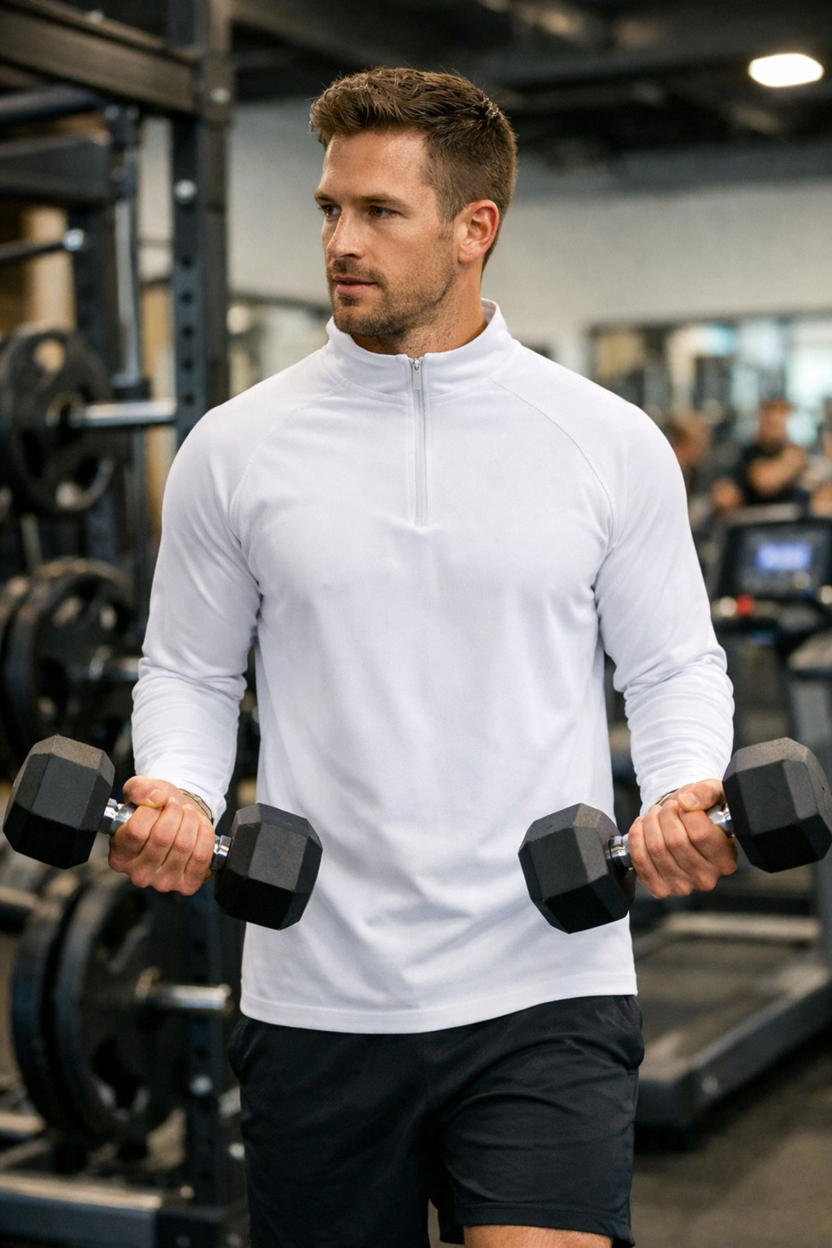 bh collection ERKEK ANTREMAN SPOR CEKET HIZLI KURUMA YARIM FERMUARLI