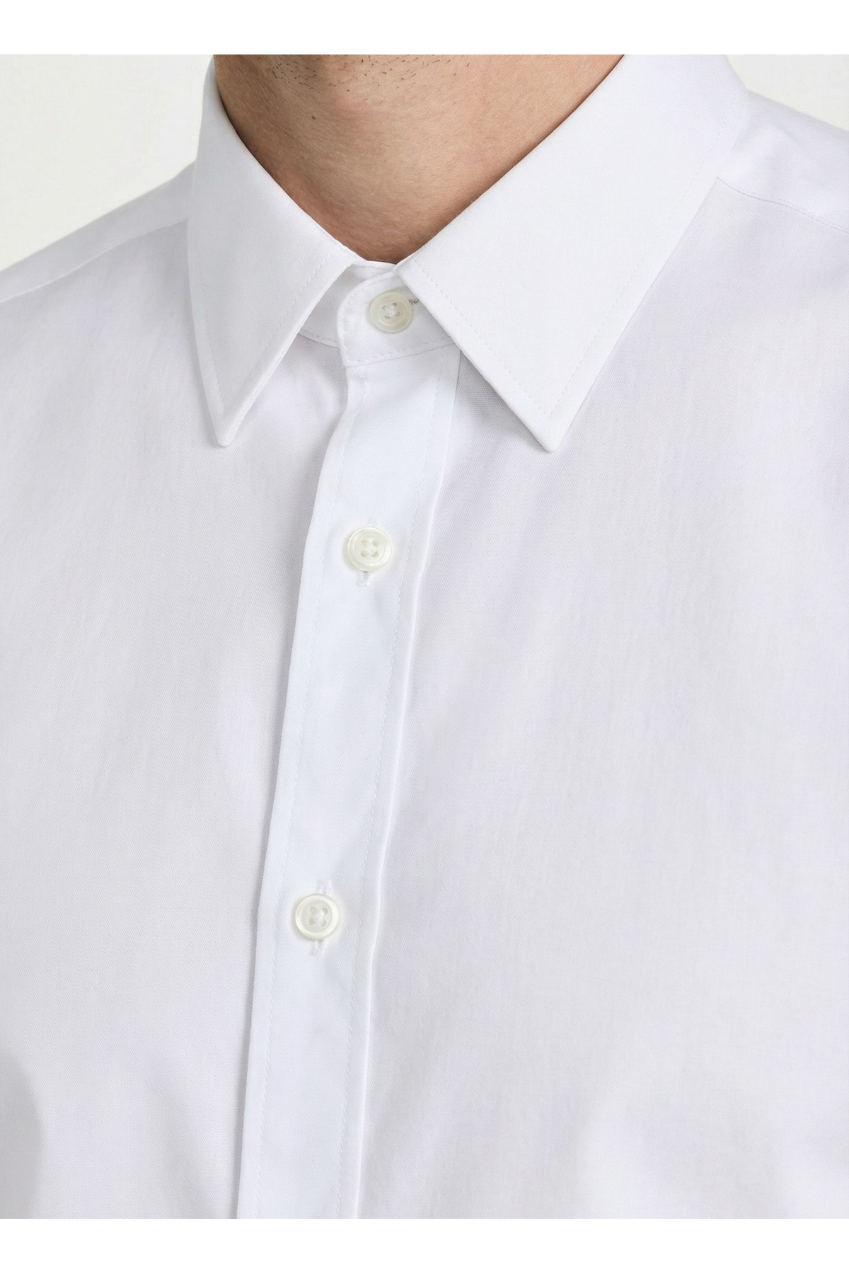 Fabrika Beyaz Erkek Slim Fit Gömlek MAYDOS 507 görsel 6
