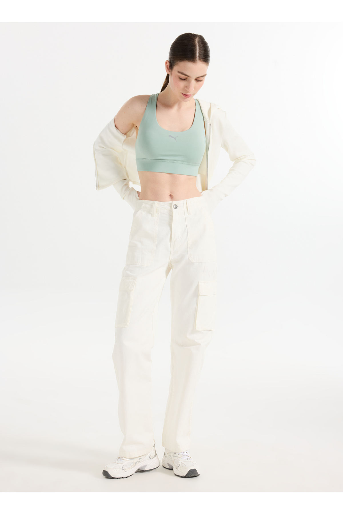 Puma Yeşil Kadın 68951922 TRAINING Mid Impact Bra Gr Sporcu Sütyeni görsel 2