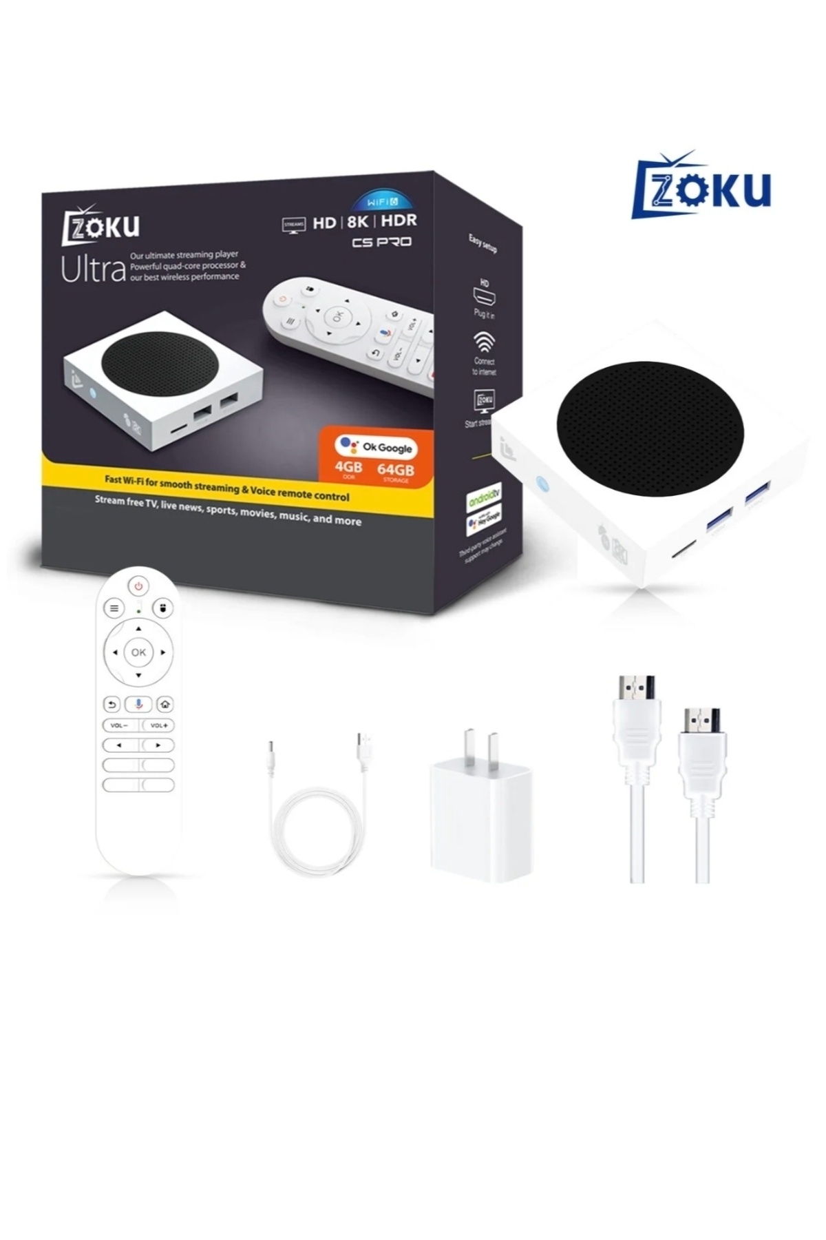 mwx teknoloji Yeni Nesil 8K Android 14 Smart TV Box - 4/64 GB