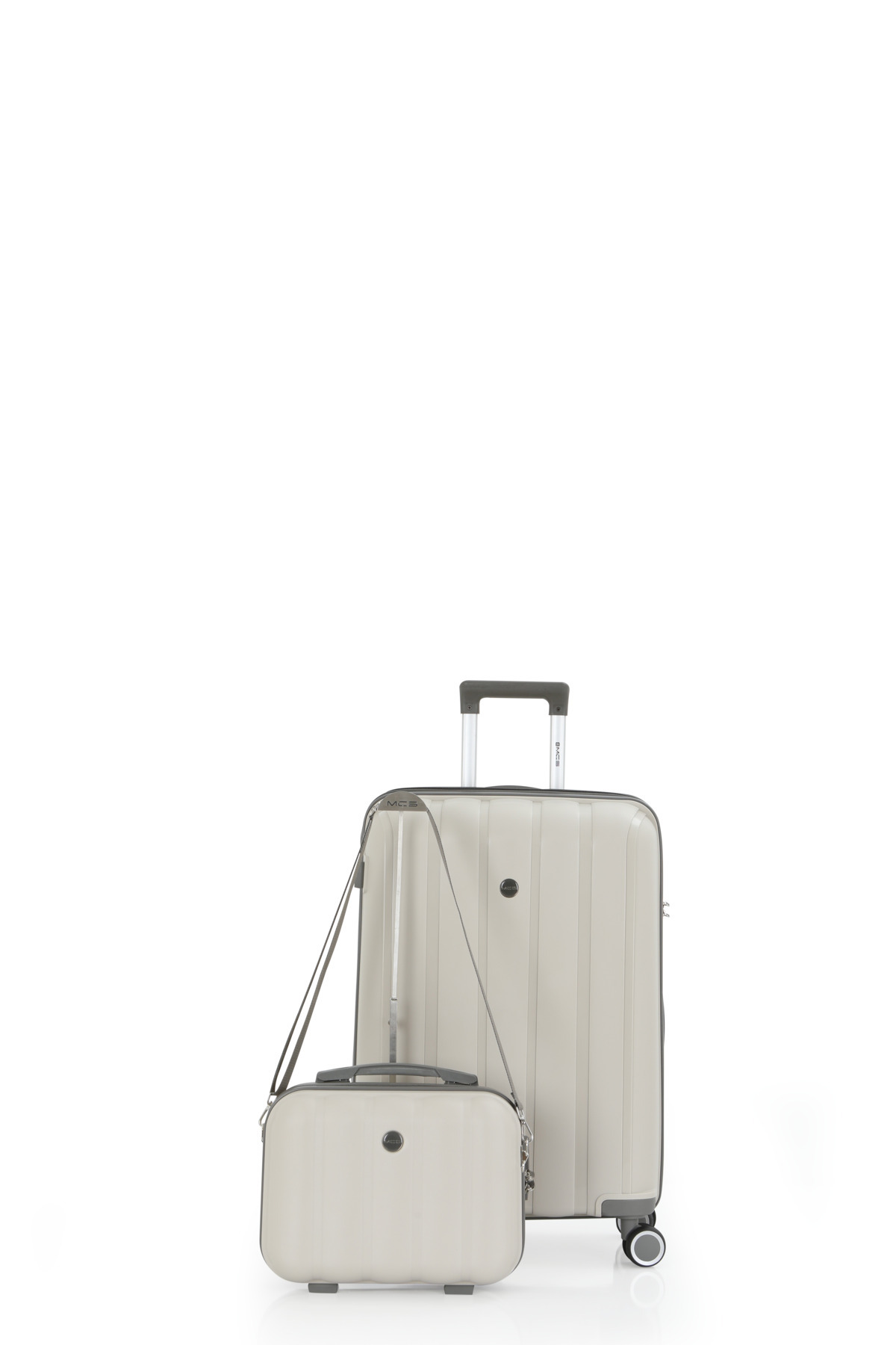 Polypropylene 2-Pack Suitcase Set Medium & Makeup V305
