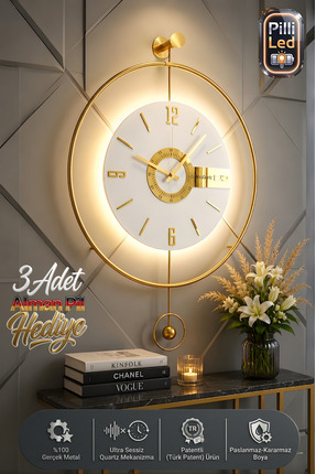 MetaQuartz Aksesuar Timelles Elit Three-büyük Boy(50X75CM)-(PİLLİ LED SİSTEMİ...