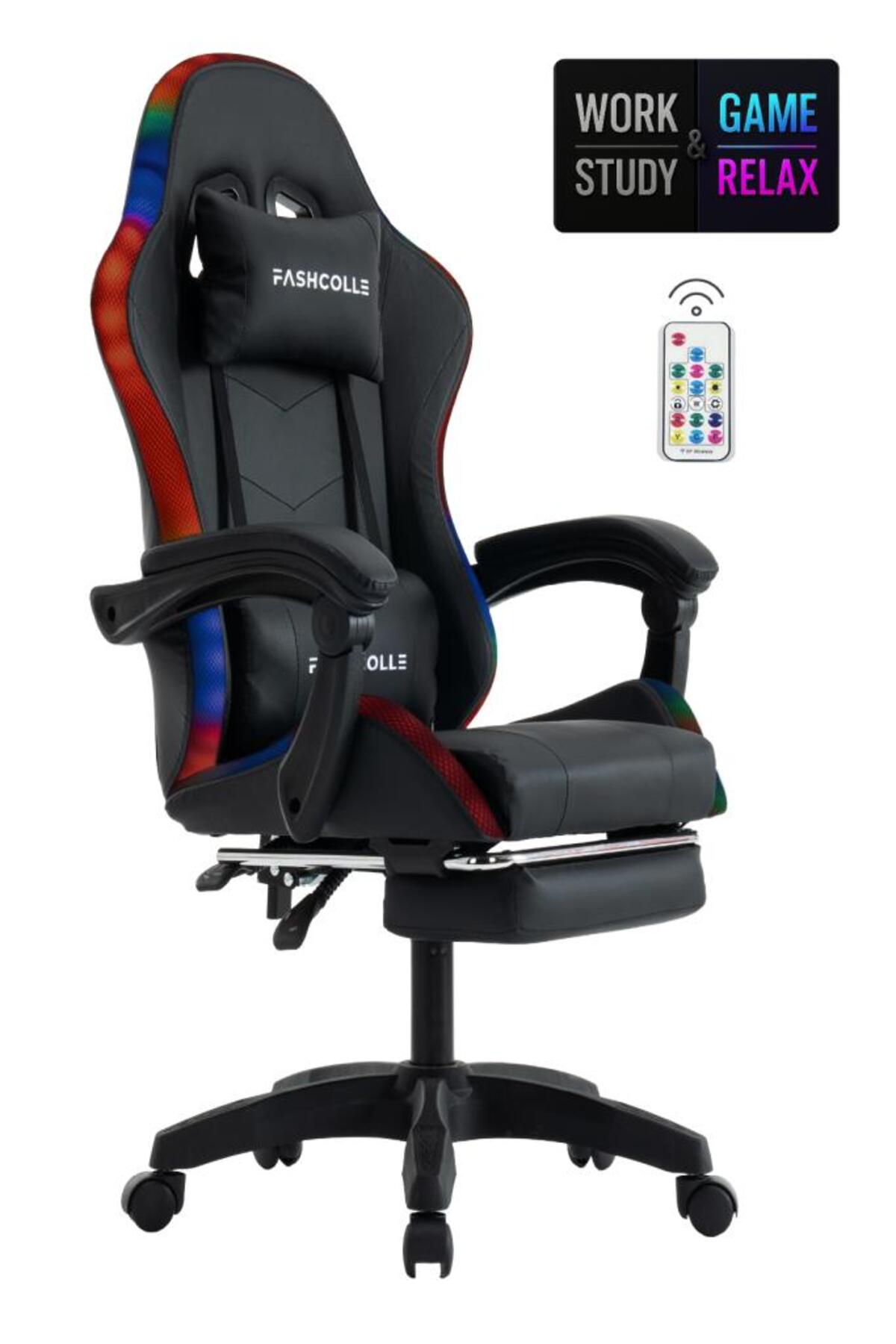 Black Star Illuminated - Gaming Chair with Massage Feature Black