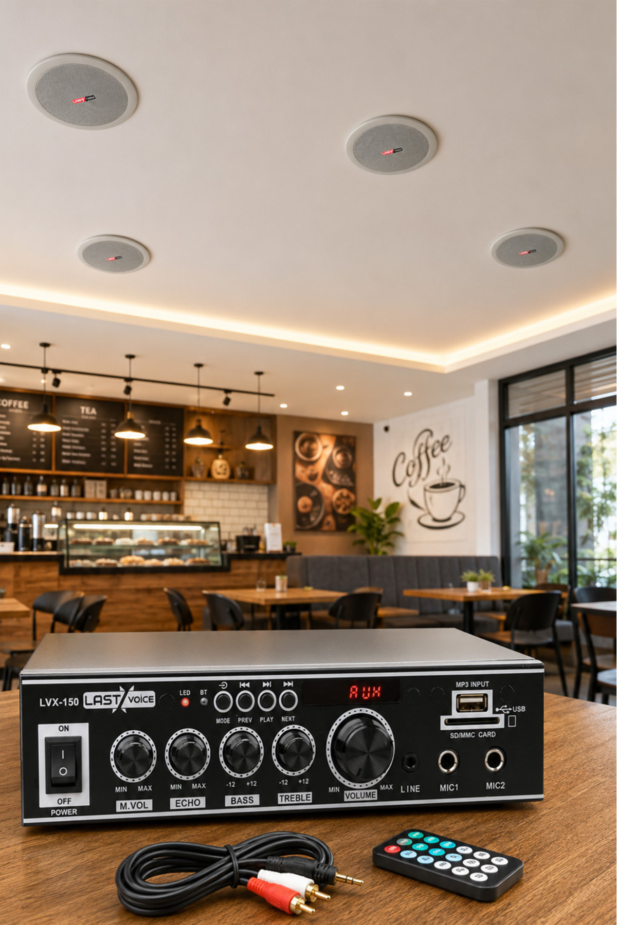 Lastvoice Ekonomi Ceiling Paket-4 Anfi Ve Tavan Hoparlörü Seti