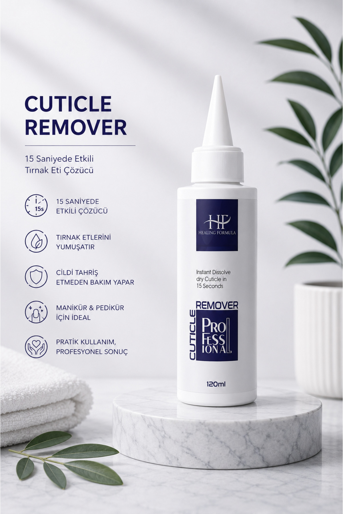 タクトム CUTICLE_CARE 低周波　シミケア CUTICLE CARE HF HEALING FORMULA Cutıcle Remover – Kütikül Temizleme Solüsyonu