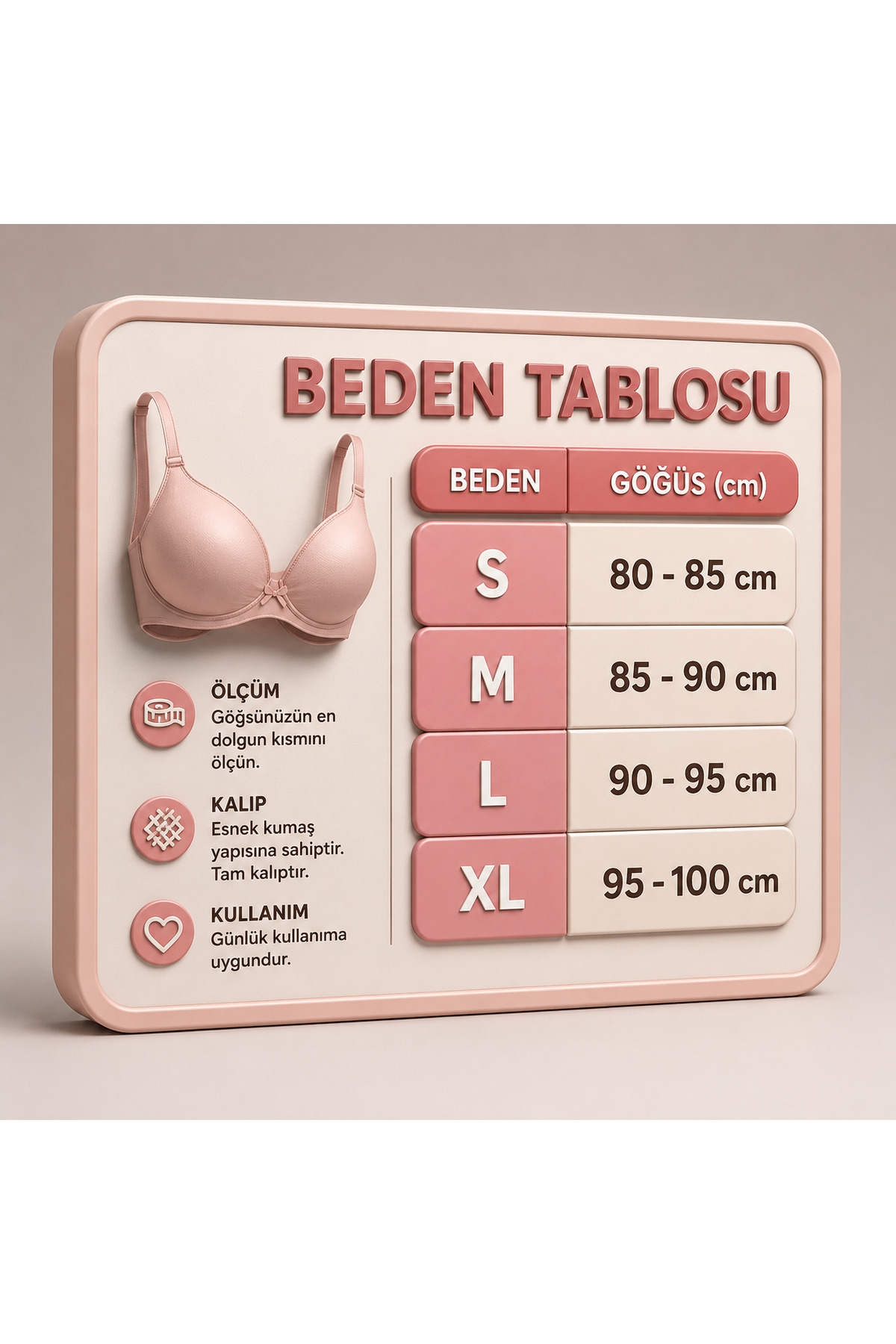 Sevil Kadın Push Up Destekli Sütyen görsel 3