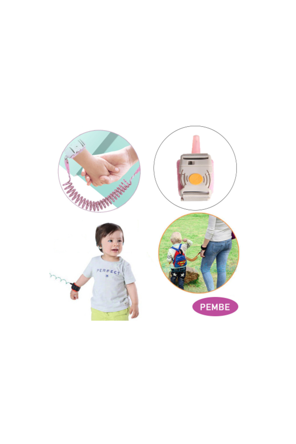 Extra Lock Magnetic Safety Bracelet - (Steel Tip) - Pink