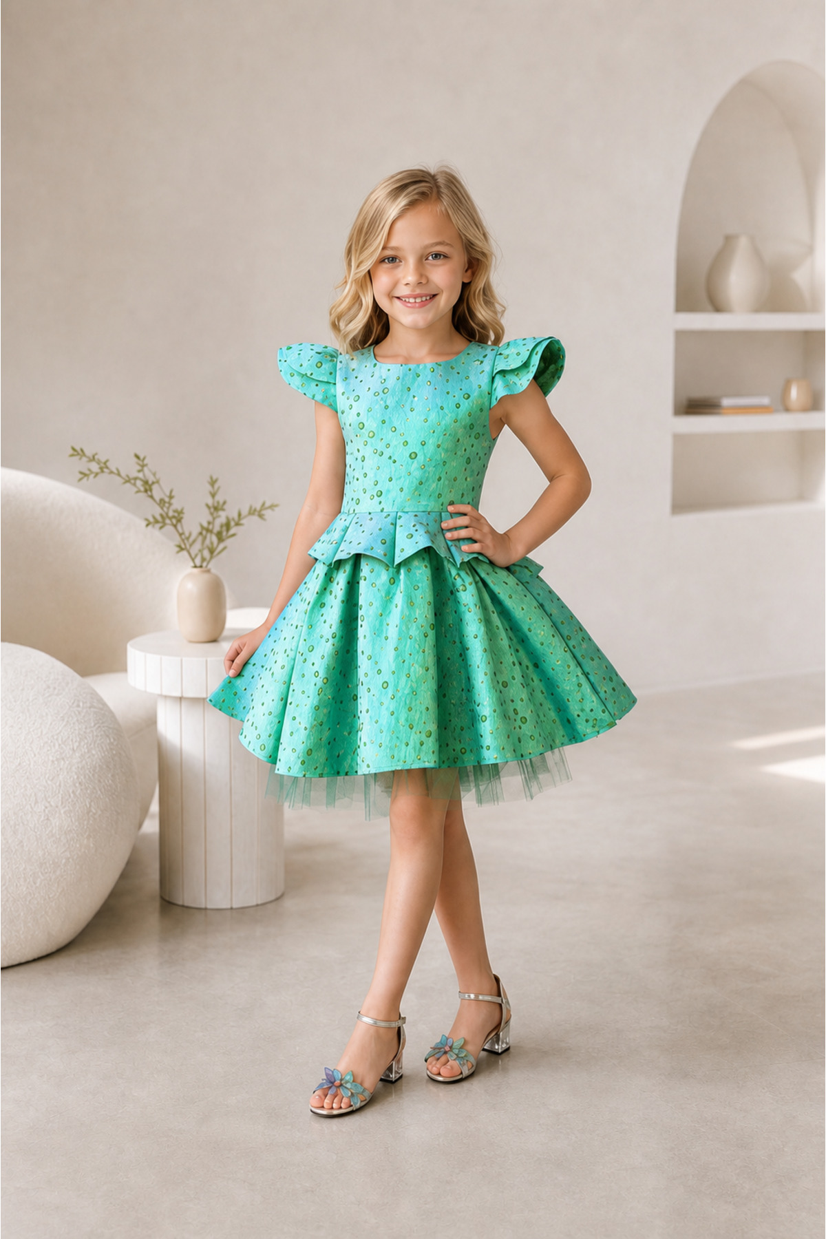 Girls Graduation Evening Dress Green