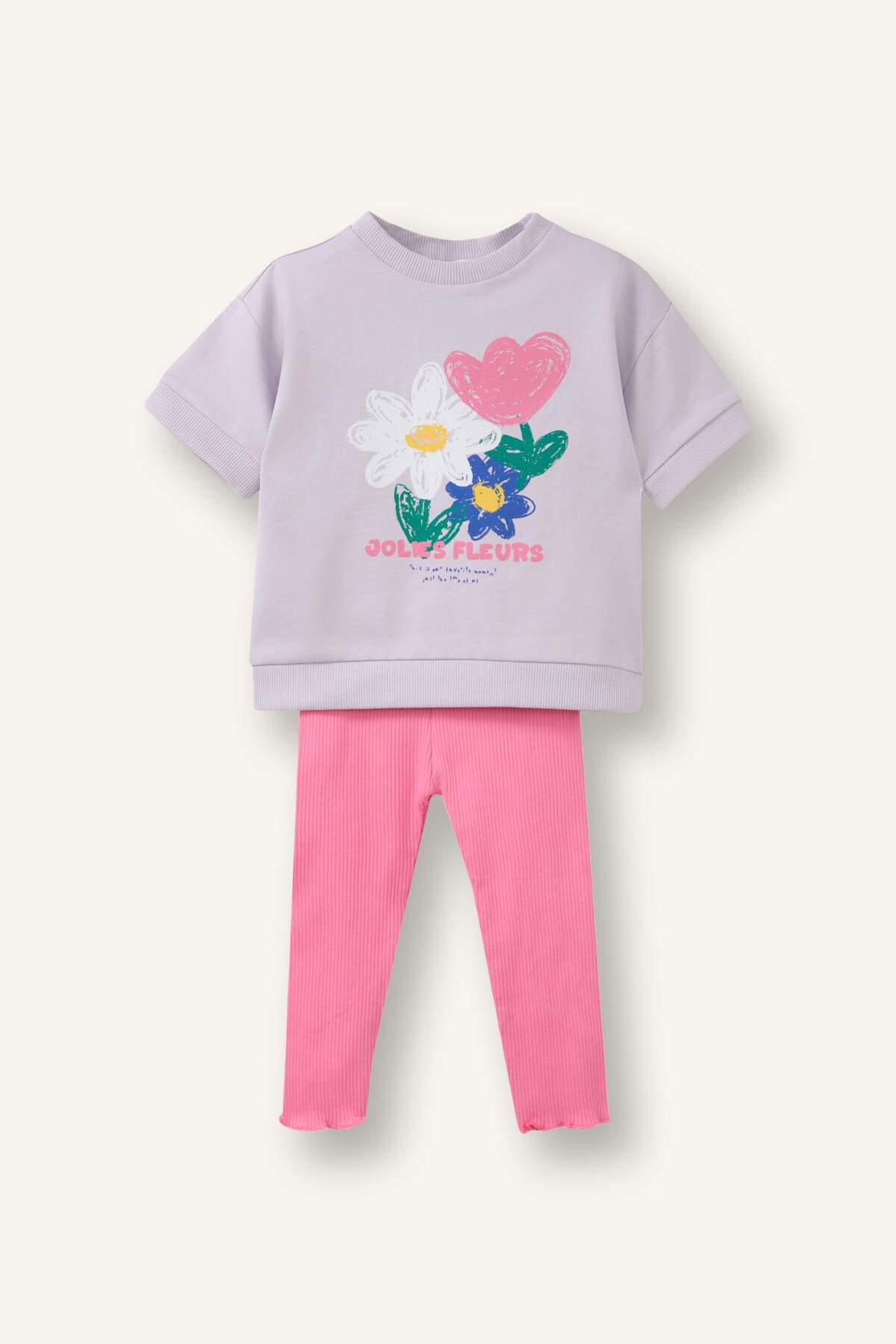 DeFacto T-Shirt Leggings 2-Piece Set Baby Girl H2659A526Sp