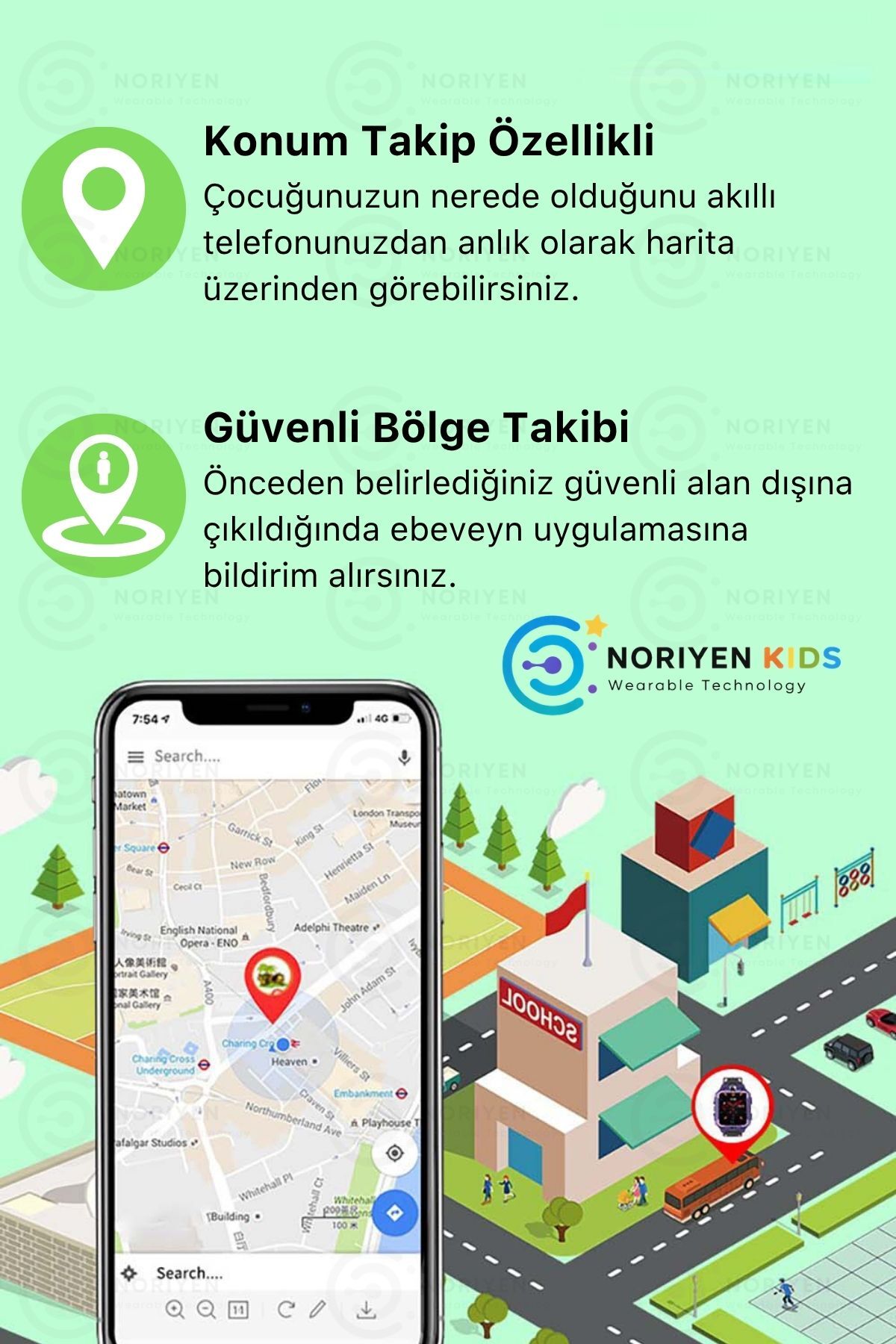 Yeni Nesil 2026 Model Karne Günü Hediyesi Özel Hediye Hediyelik Unisex Çocuk Akıllı Kol Saati Yeşil