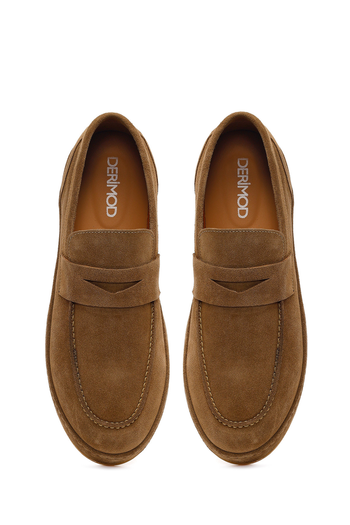 Derimod Erkek Taba Süet Deri Loafer 26SFD631010 görsel 5