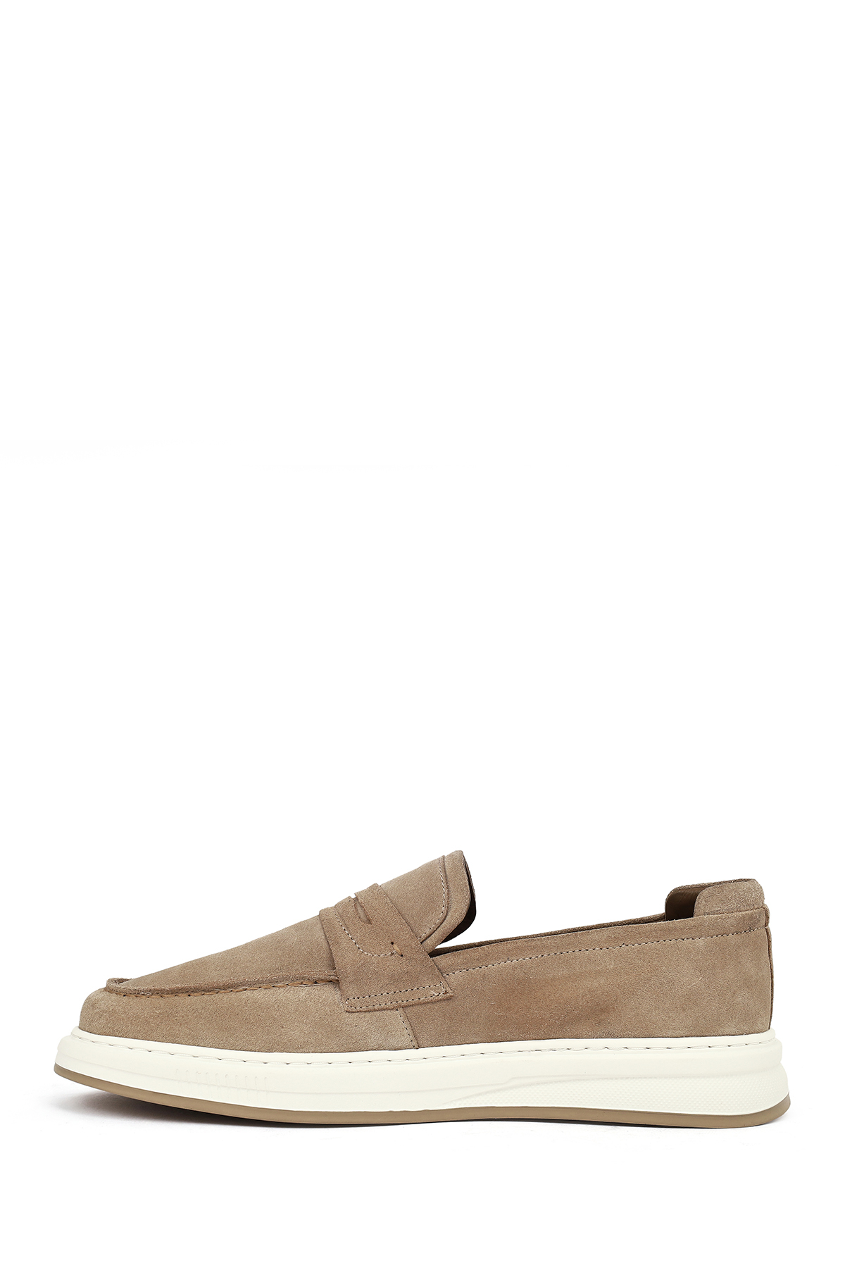 Derimod Erkek Bej Süet Deri Casual Loafer 26SFD602910 görsel 3