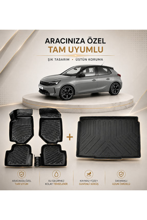 KOSAN AUTO DESIGN Opel Corsa F 2019 Sonrası Havuzlu Paspas ve Bagaj Havuzu