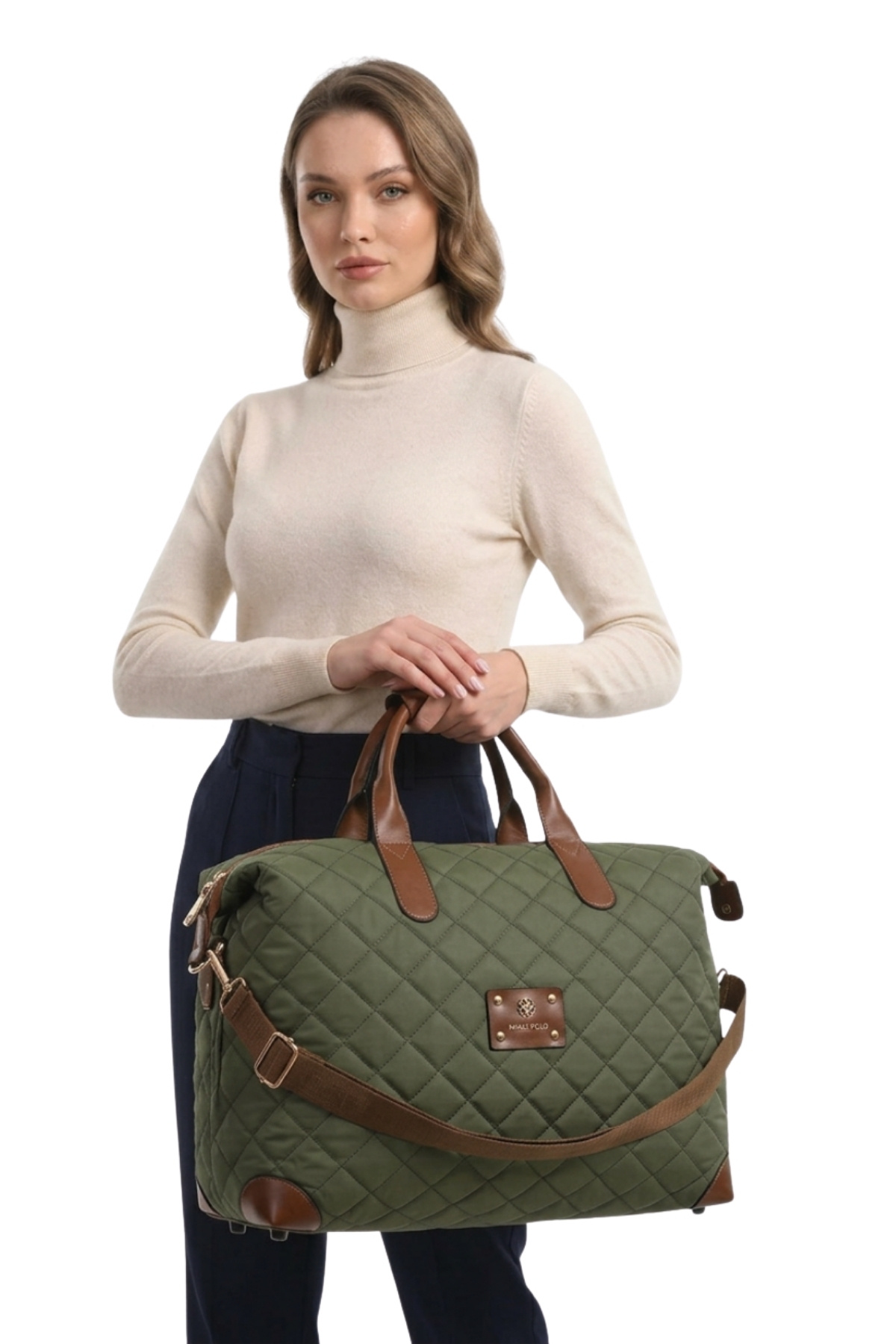 MİAMİ POLO 1203E Large Hand Luggage Suitcase Travel Holiday Bag GREEN
