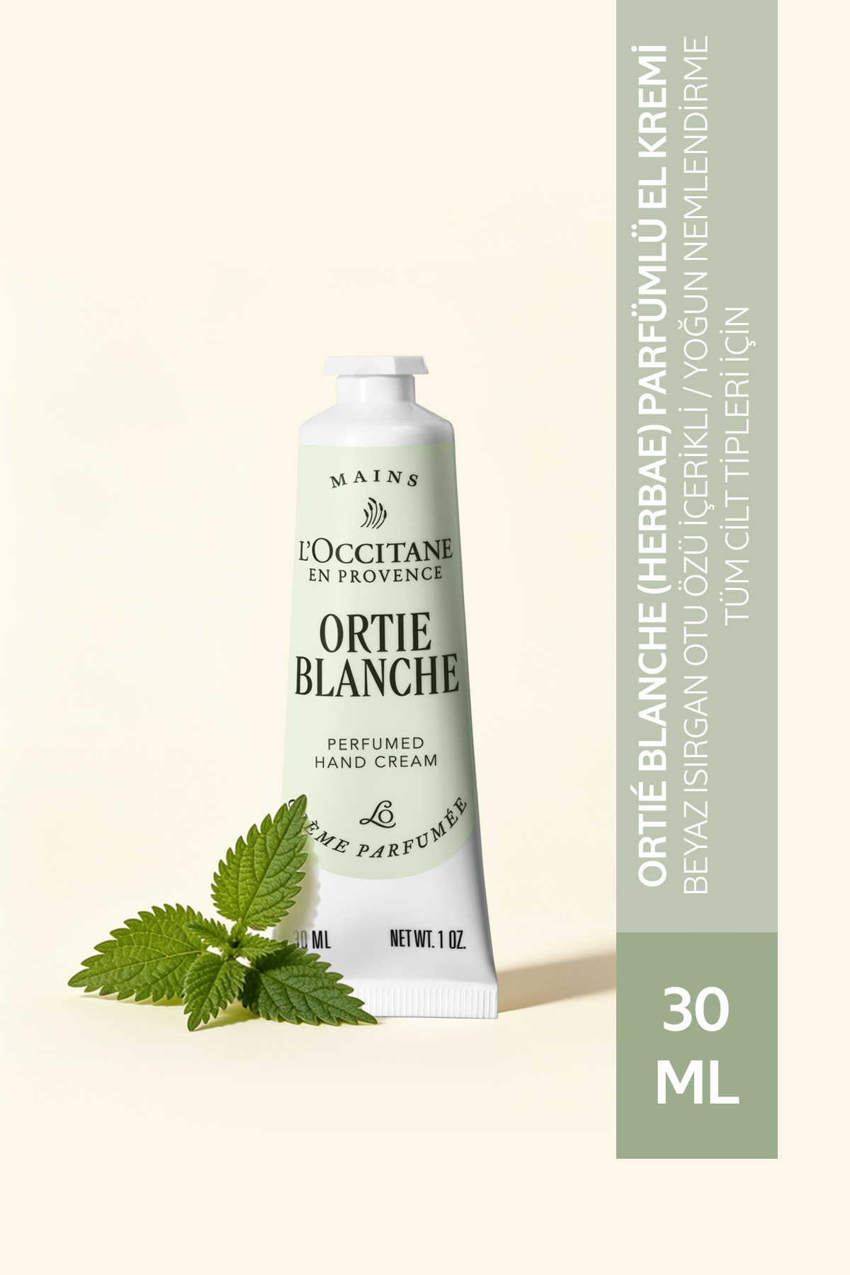 L'Occitane Orite Blanche (Herbae) El Kremi, Beyaz Isırgan Otu Özü İçeren Besleyici ve Nemlendirici, 30 ml — 11MA030HR25