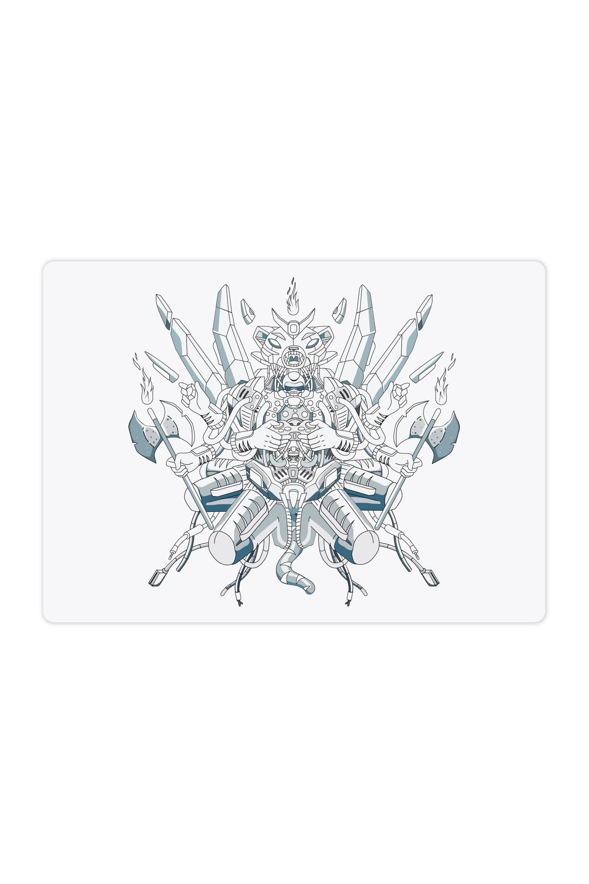 G-Bear White Blitz Speed Series 480x400x3 mm E-Sports Gaming Oyuncu Mouse Pad