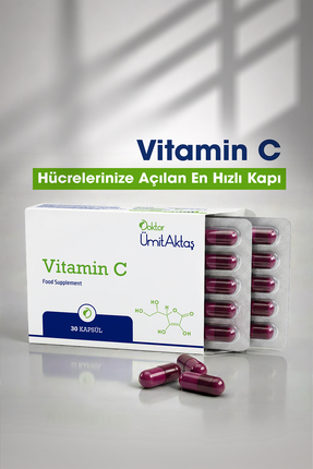 Dr. Ümit Aktaş Vitamin C - 30 Bitkisel Kapsül