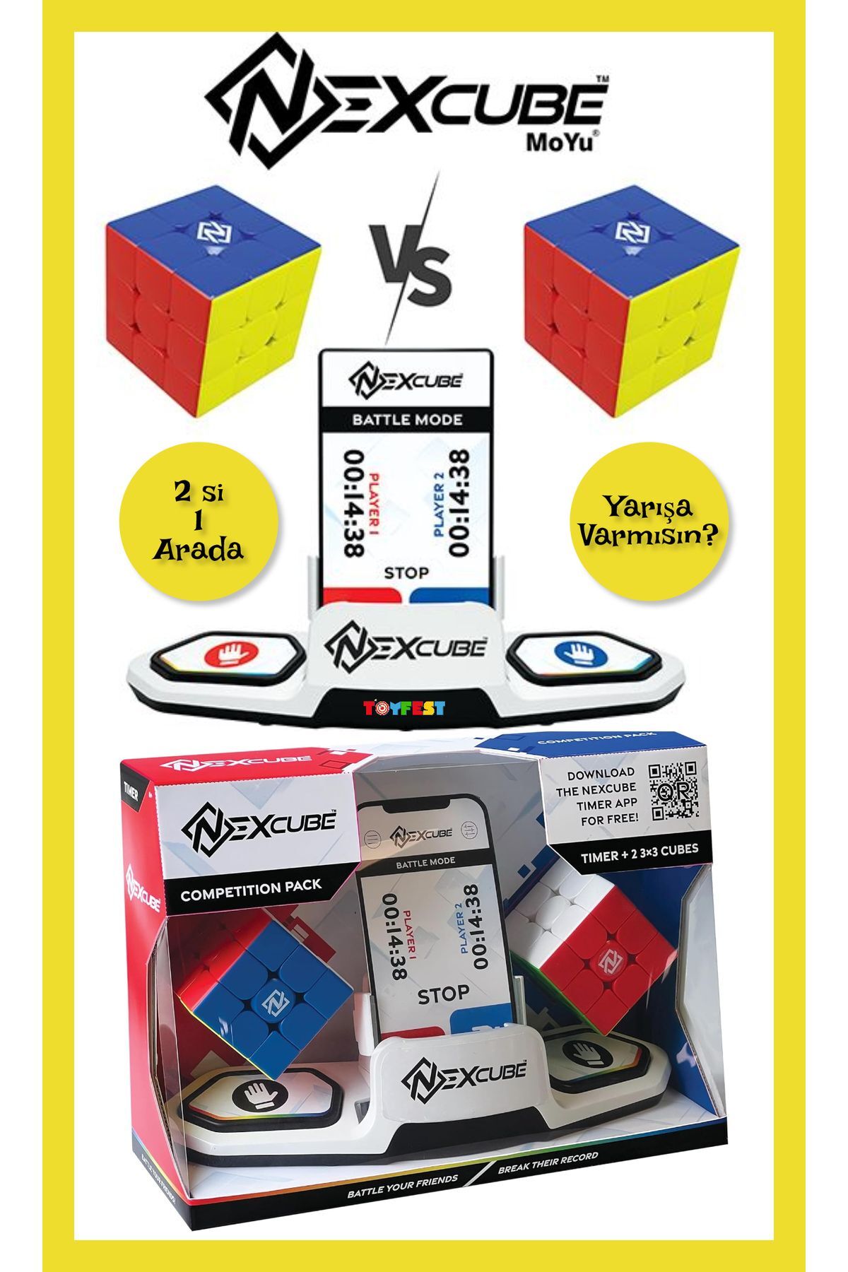 TOYFEST Nexcube Competition Pack Zeka Küpü Akıl Küpü Rübik Küp