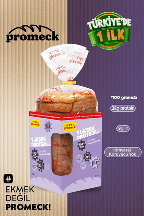 Promeck Yüksek Proteinli Çok Tahıllı Protost Ekmek 365 gr