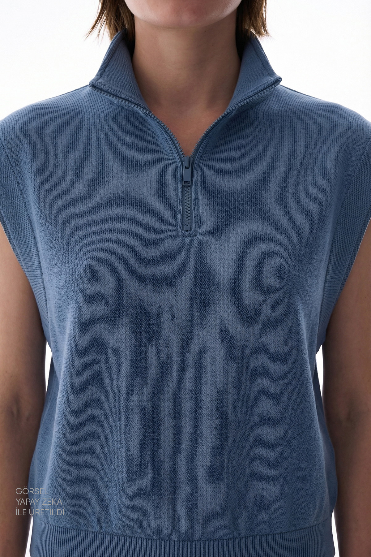 Penti  Koyu Mavi Nura Half Zip Sweatshirt - Görsel 3