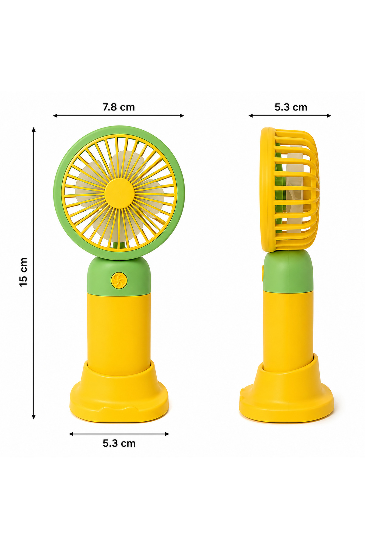 USB Şarjlı Mini El Fanı Çiçek Tasarımlı 3 Kademeli Masaüstü ve Taşınabilir Kullanım