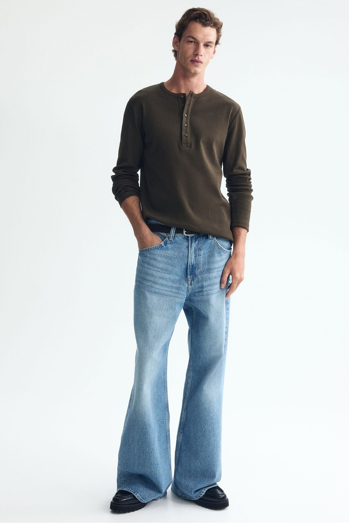 شلوار جین گشاد و بوت کات اچ اند ام شلوار جین H&M