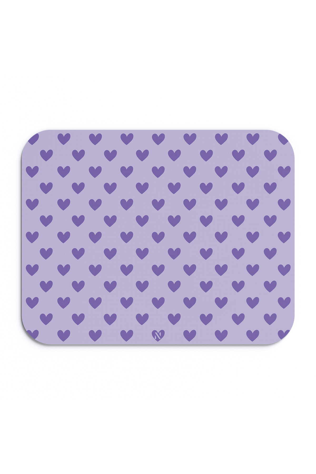 Purple Heart Pattern Ergonomic Mouse Pad with Anti-Slip Surface Ideal for Home and Office Use